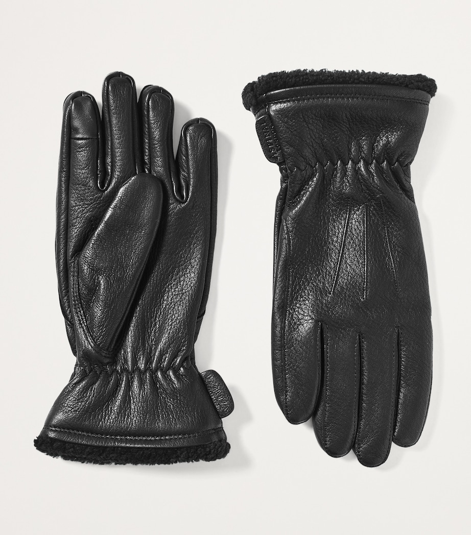 Men's Deerskin Gloves (Medium) BLACK Image 2