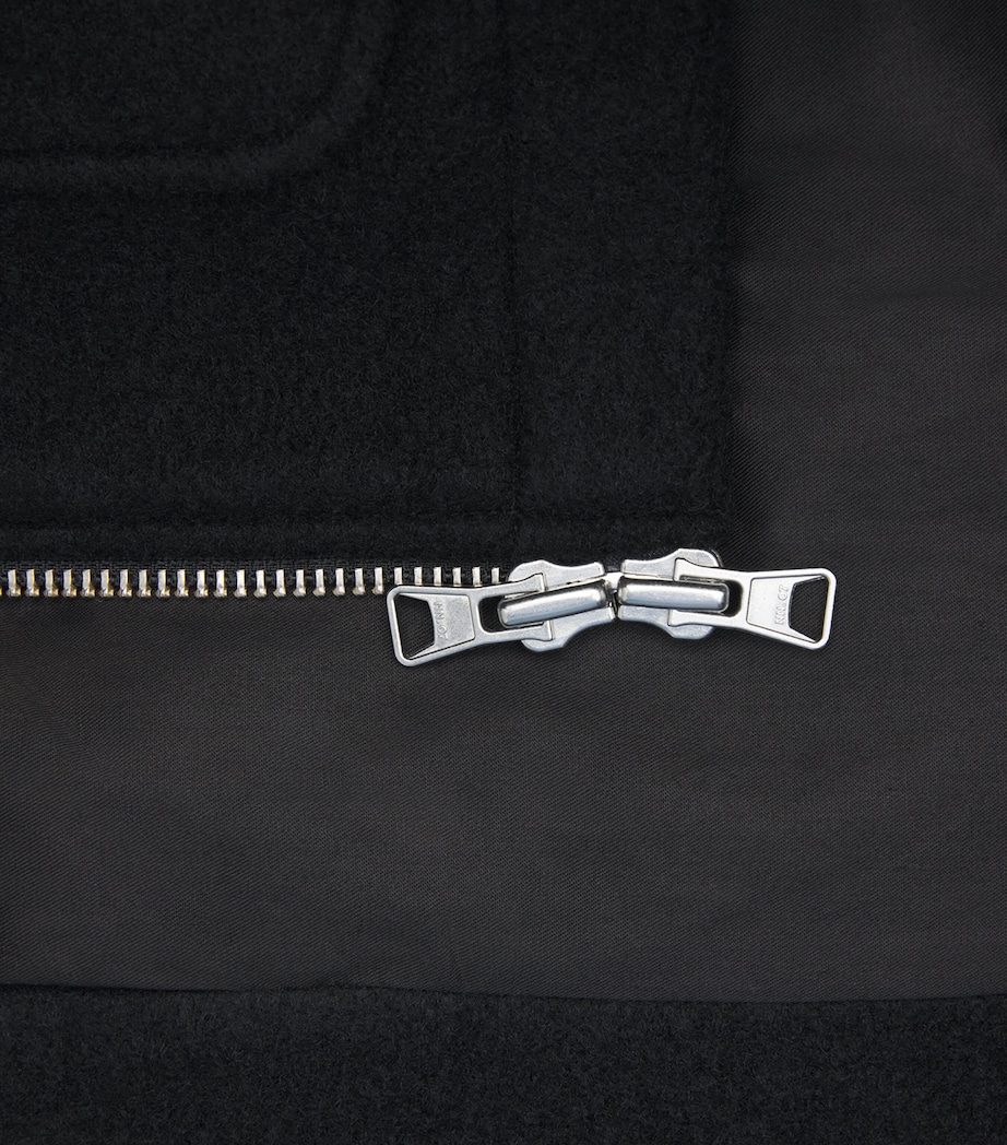 Wool-Blend Bomber Jacket BLACK Image 5