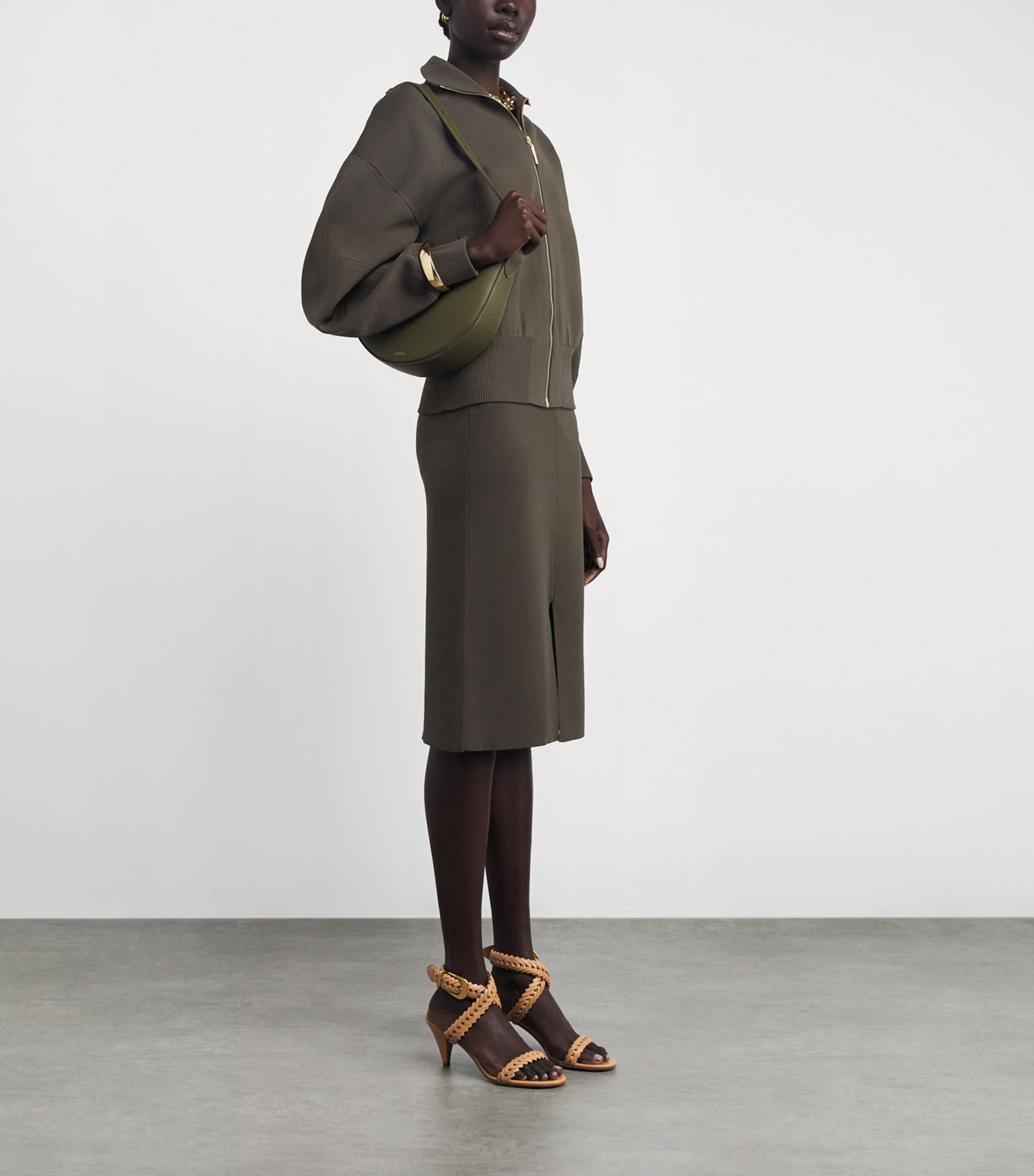 Milano-Knit Sable Bomber Jacket PALM LEAF Image 2