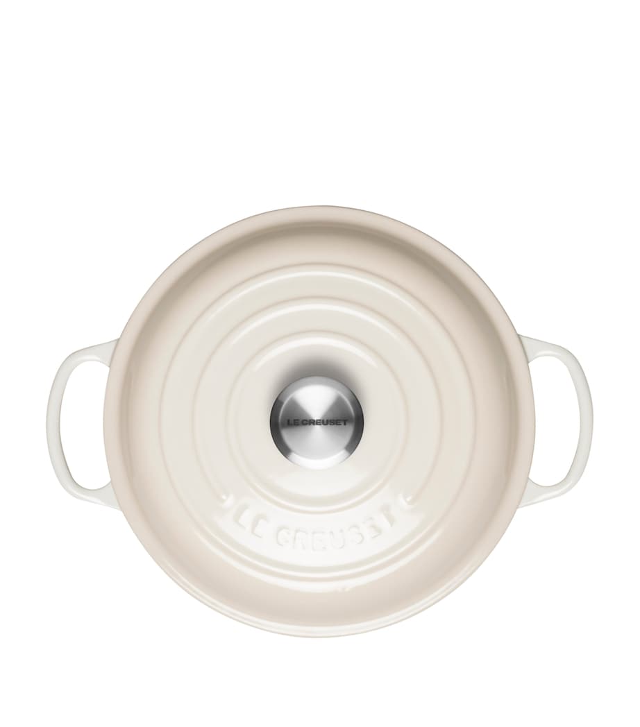 Cast Iron Shallow Round Casserole Dish (26cm) MERINGUE Image 5