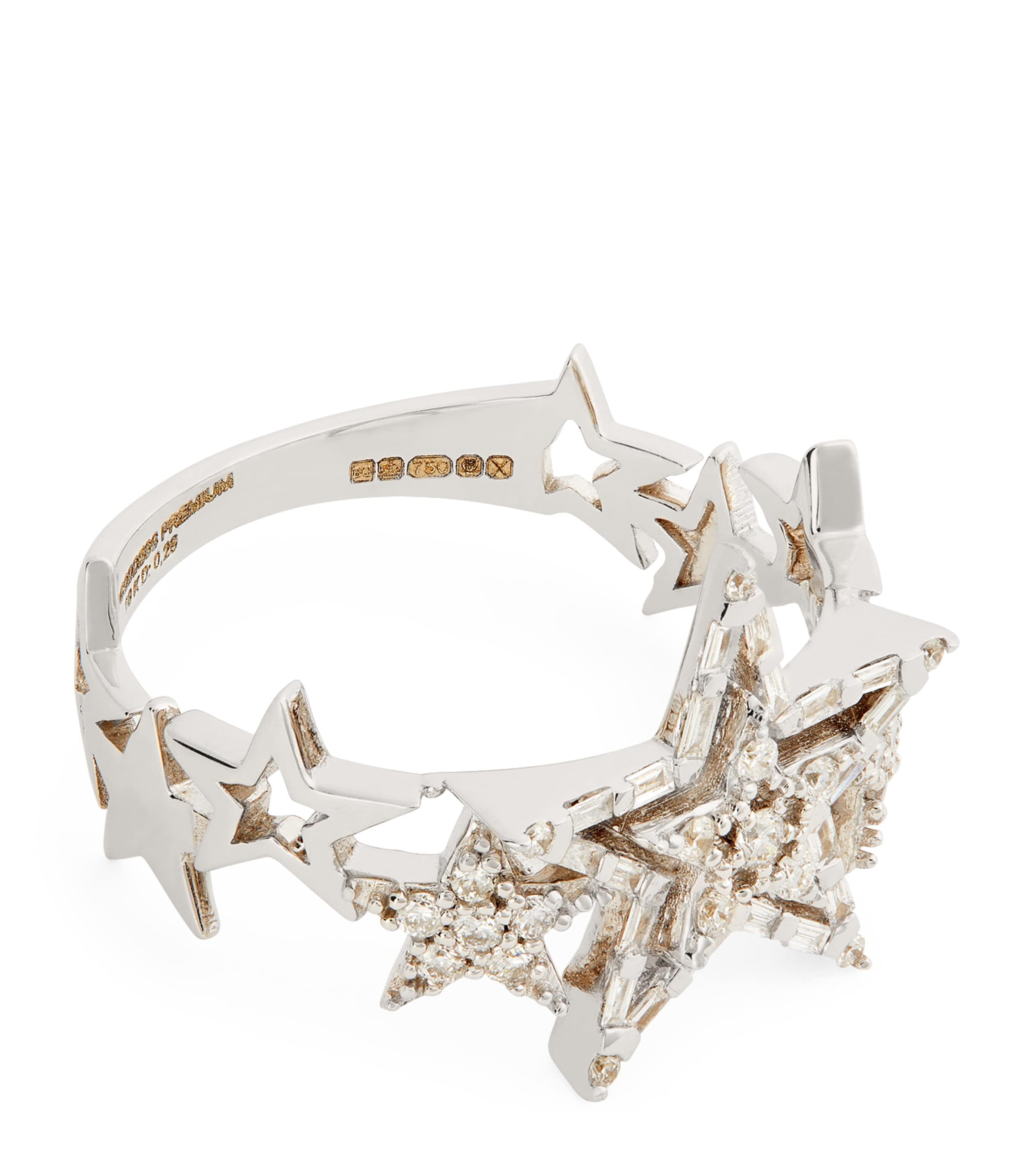 Bee Goddess White Gold And Diamond Sirius Ring In White