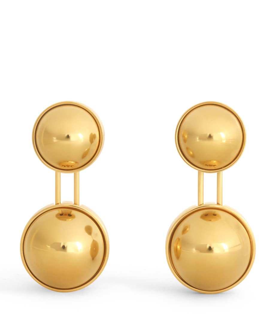 Alaïa Small Sphere Pendant Drop Earrings Yellow Gold Metals Image 1