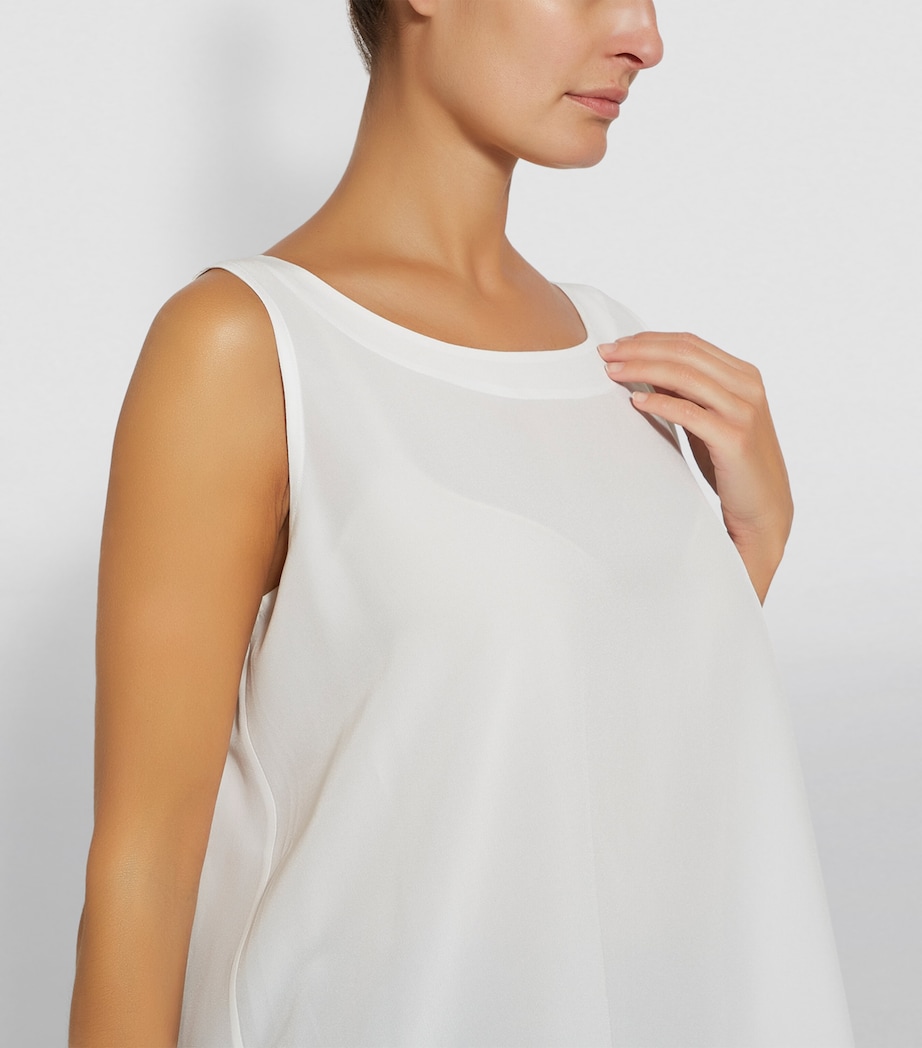 Silk Shell Top WHITE Image 20
