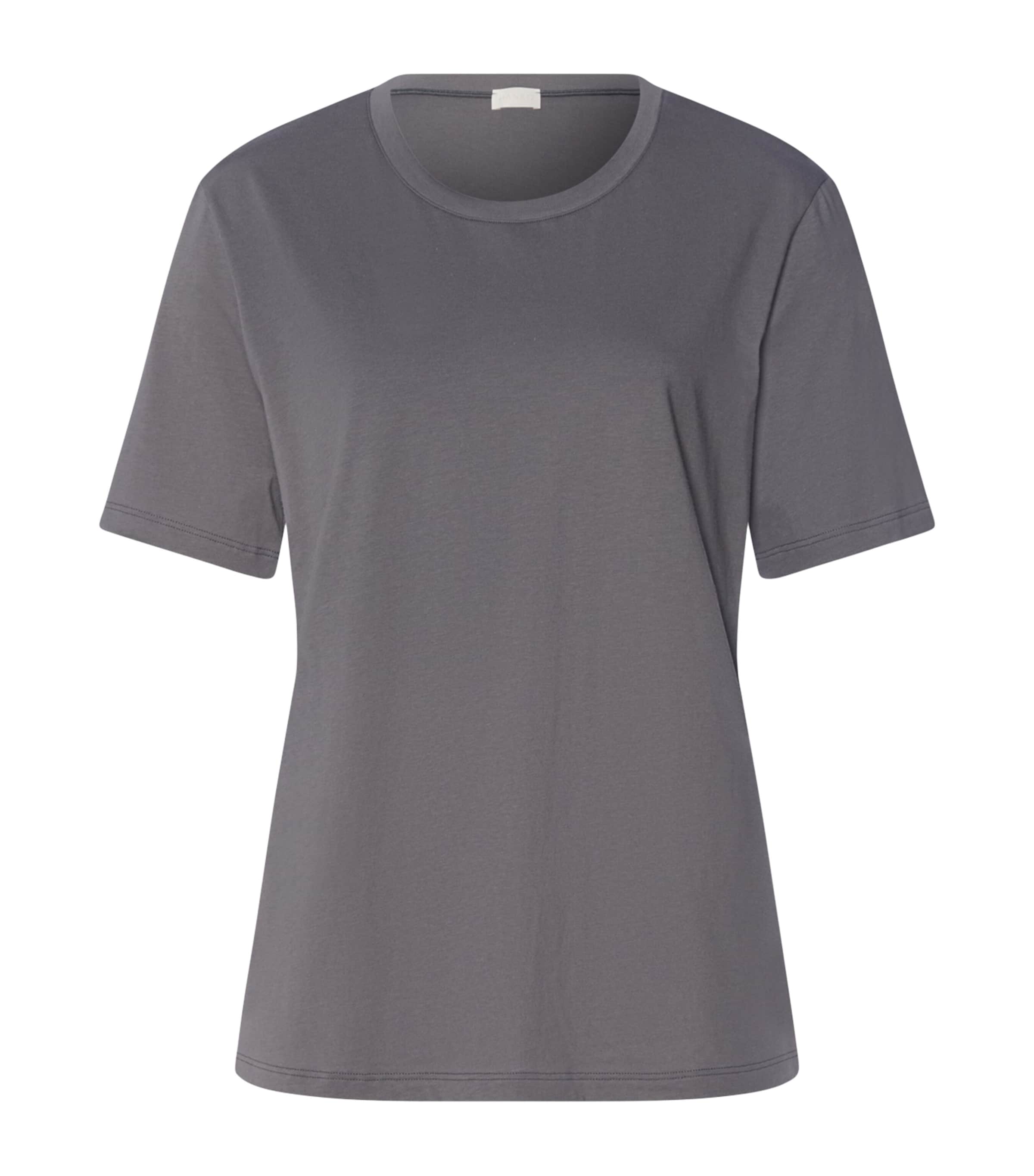 Hanro Womens Organic Cotton Natural T-Shirt Mercury Image 1