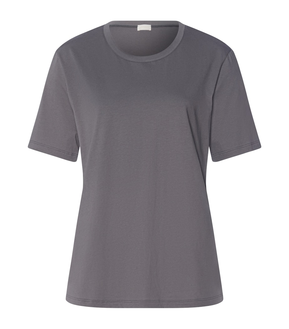 Hanro Womens Organic Cotton Natural T-Shirt Mercury Image 1