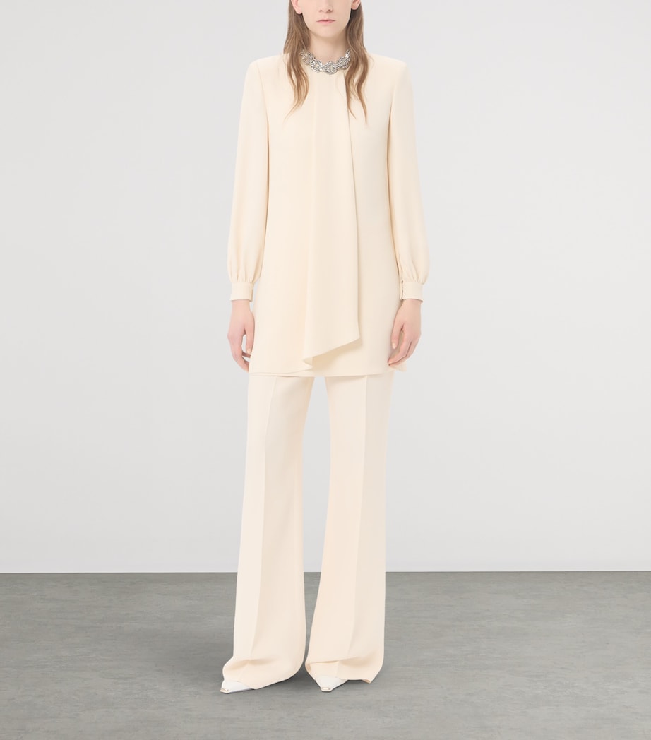 Valentino Womens Silk Tailored Trousers Image 2