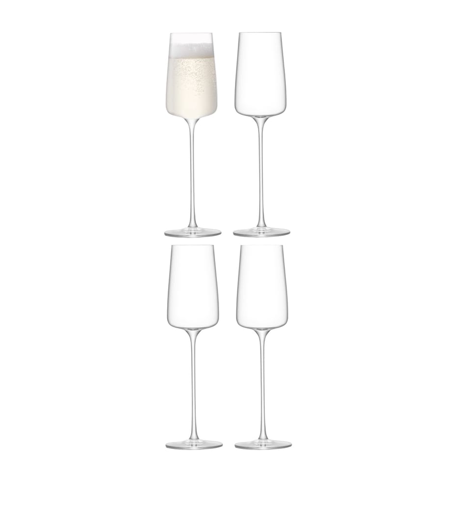 Set of 4 Metropolitan Champagne Flutes (230ml) CLEAR Image 2