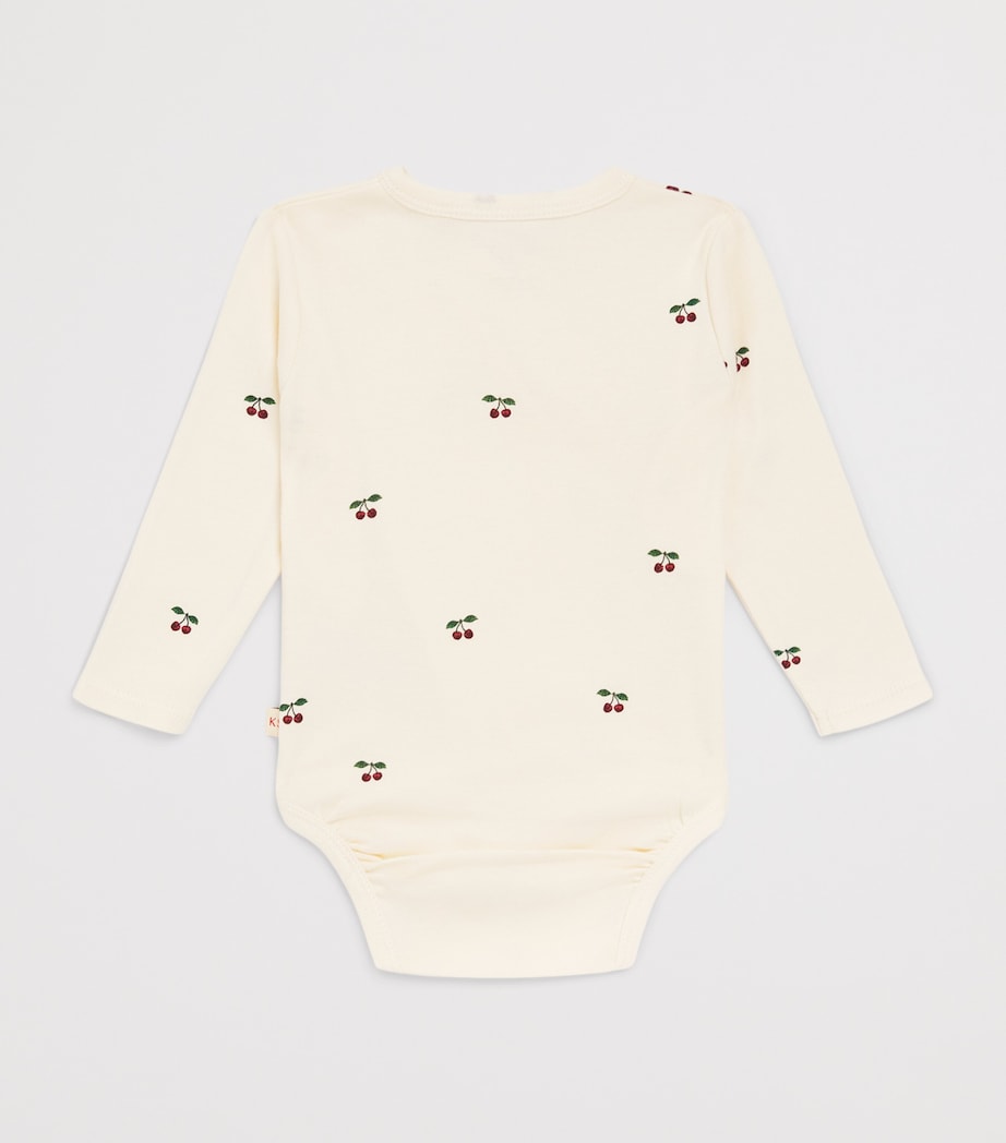 KONGES SLOJD Organic Cotton Cherry Print Bodysuit (0-9 Months) Image 2