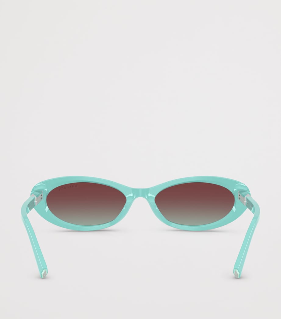 Tiffany & Co. Acetate Oval TF4250 Sunglasses Blue Image 4