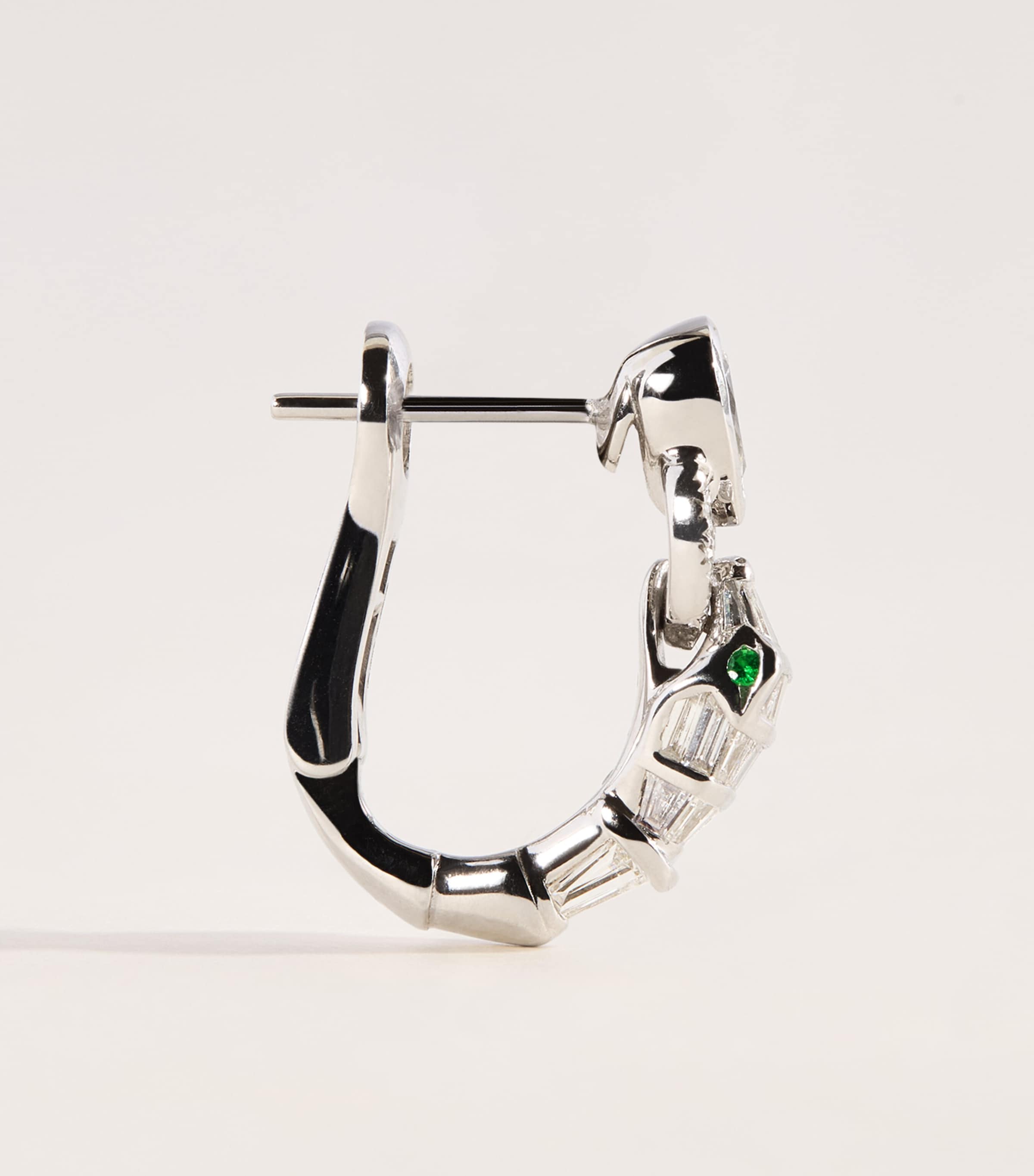 SHAY White Gold and Diamond Serpentine Earrings White Gold Image 3