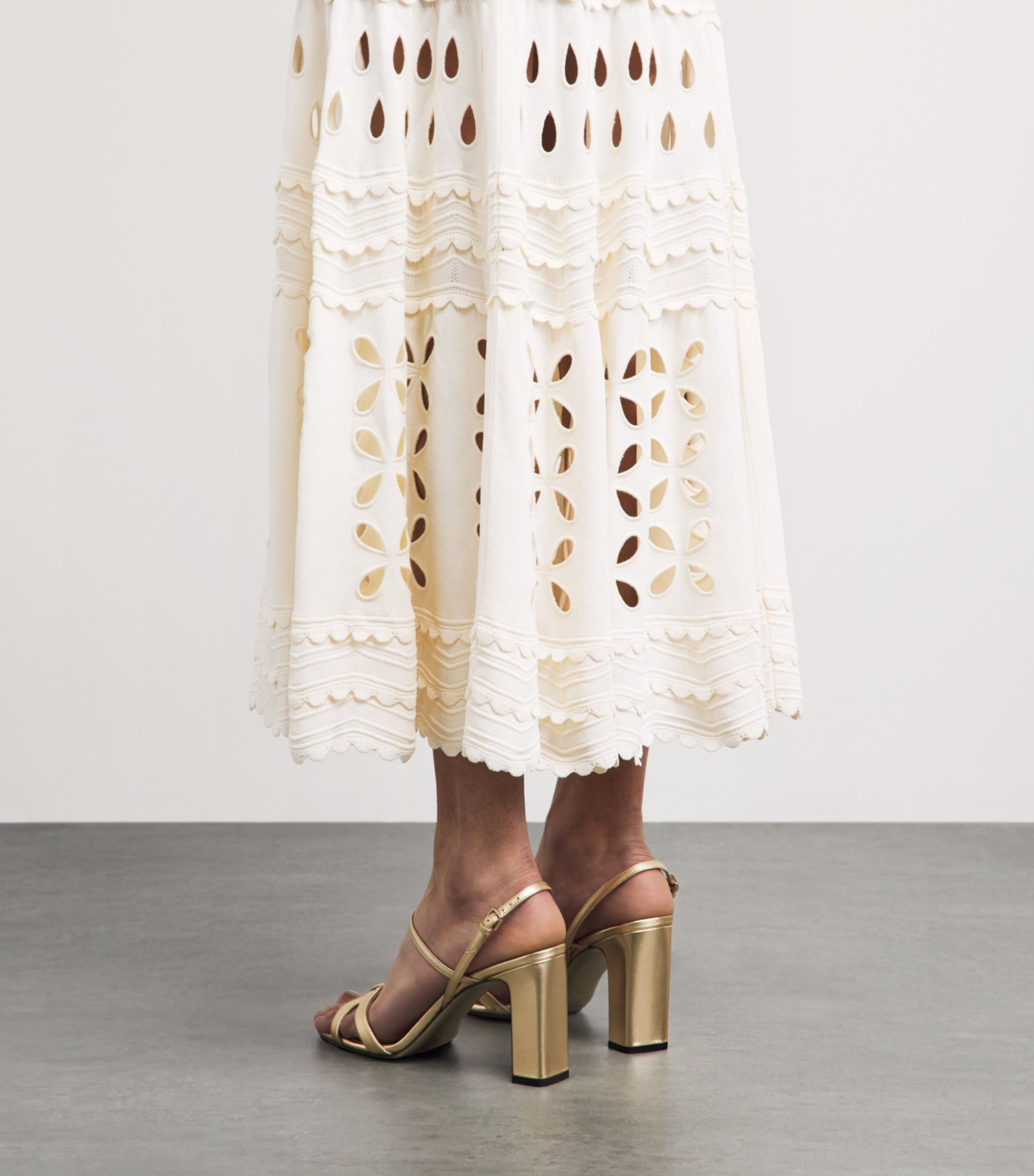 Ulla Johnson Womens Embroidered Lakshmi Maxi Dress Cowrie Image 5