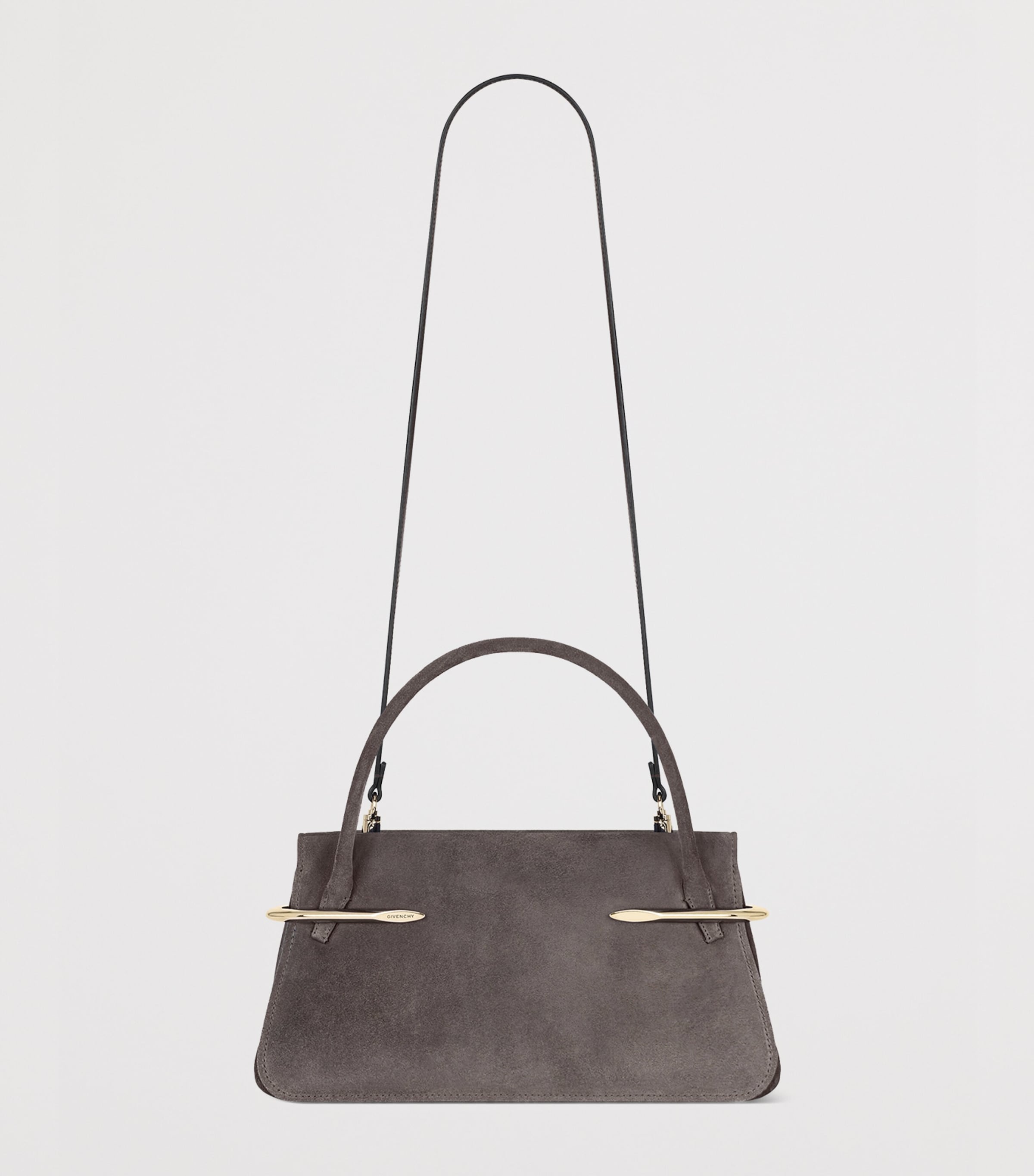 Givenchy Medium Suede Pinch Top-Handle Bag Image 4
