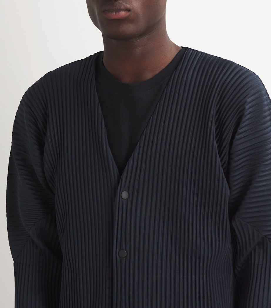 Basics Pleated Cardigan 75NAVY Image 6