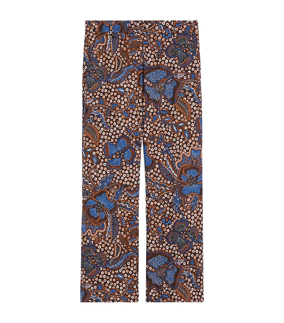 Weekend Max Mara Womens Printed Straight Trousers Tobacco Image 1