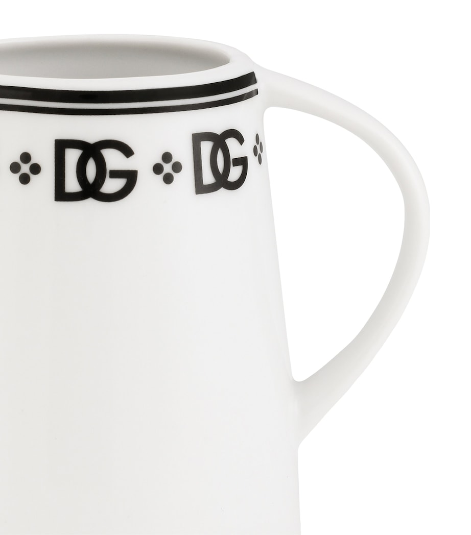 Dolce&Gabbana Casa Porcelain DG Logo Milk Jug Dg Logo Bordo Image 2