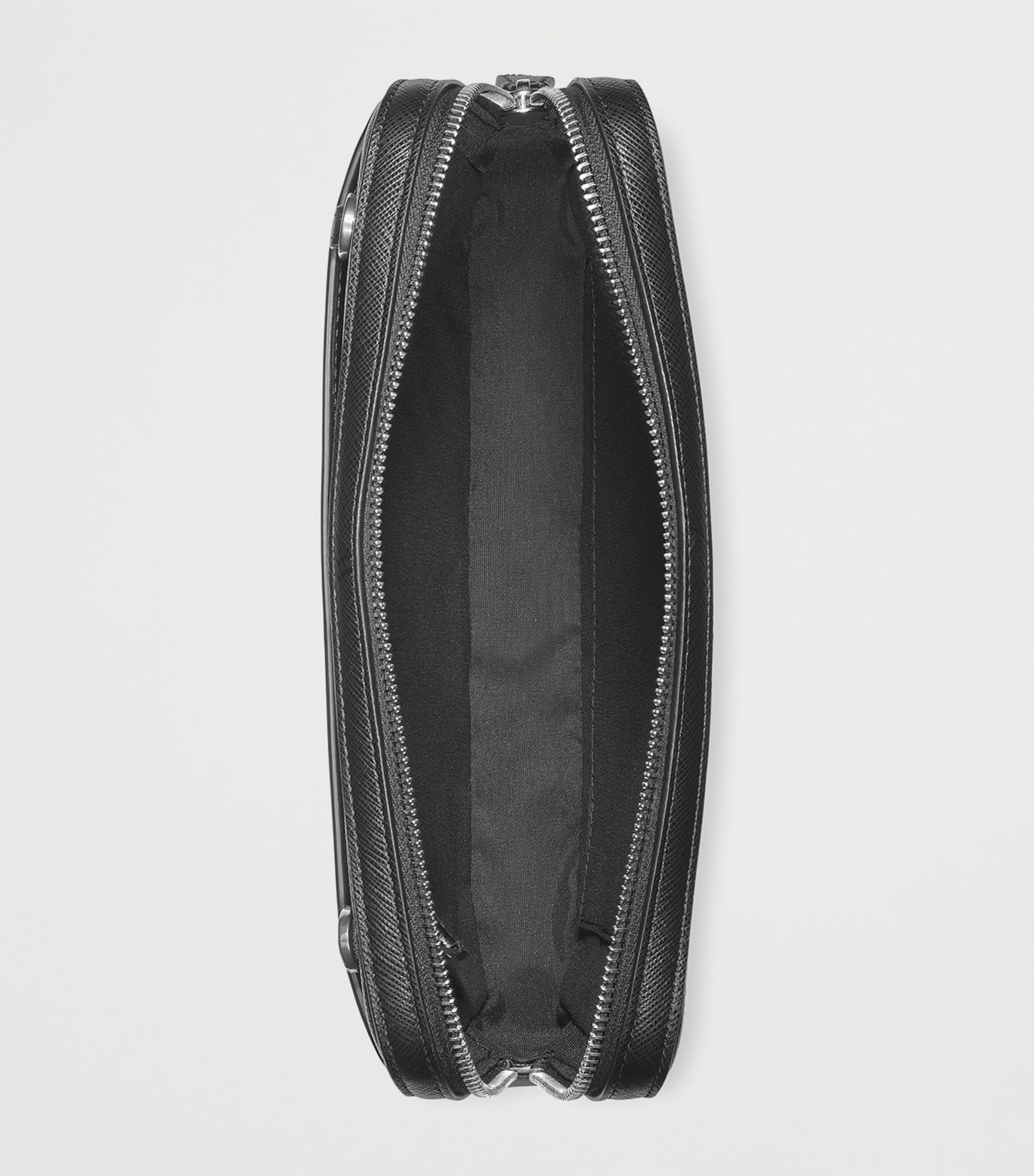 Mini Leather Sartorial Messenger Bag BLACK Image 3