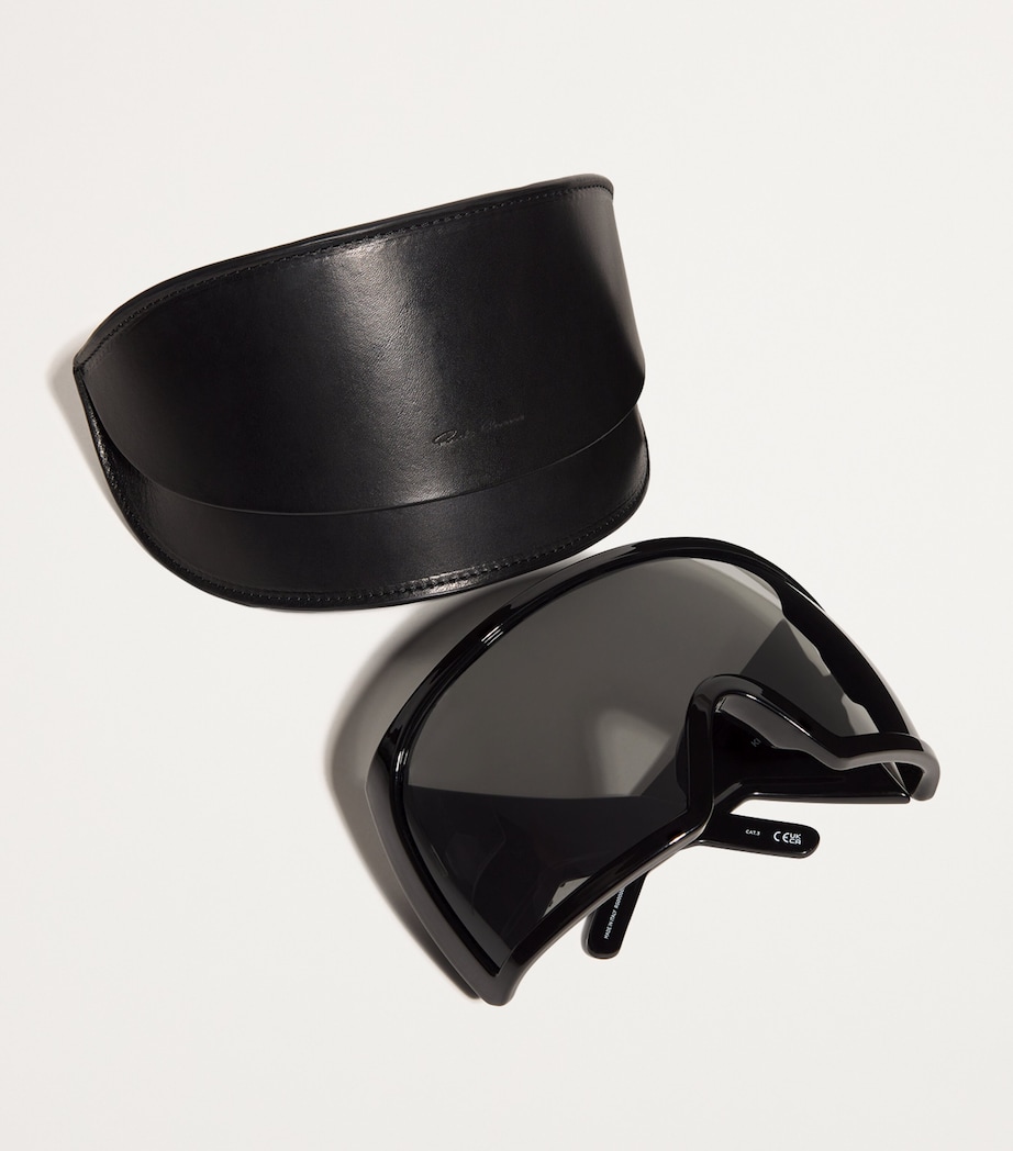 Rick Owens Kriester Sunglasses Blk/blk Lens Image 4