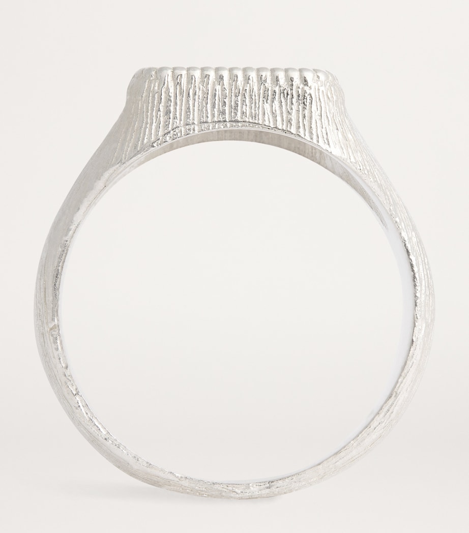 Sterling Silver Cottage Garden Signet Ring SILVER (925) Image 3