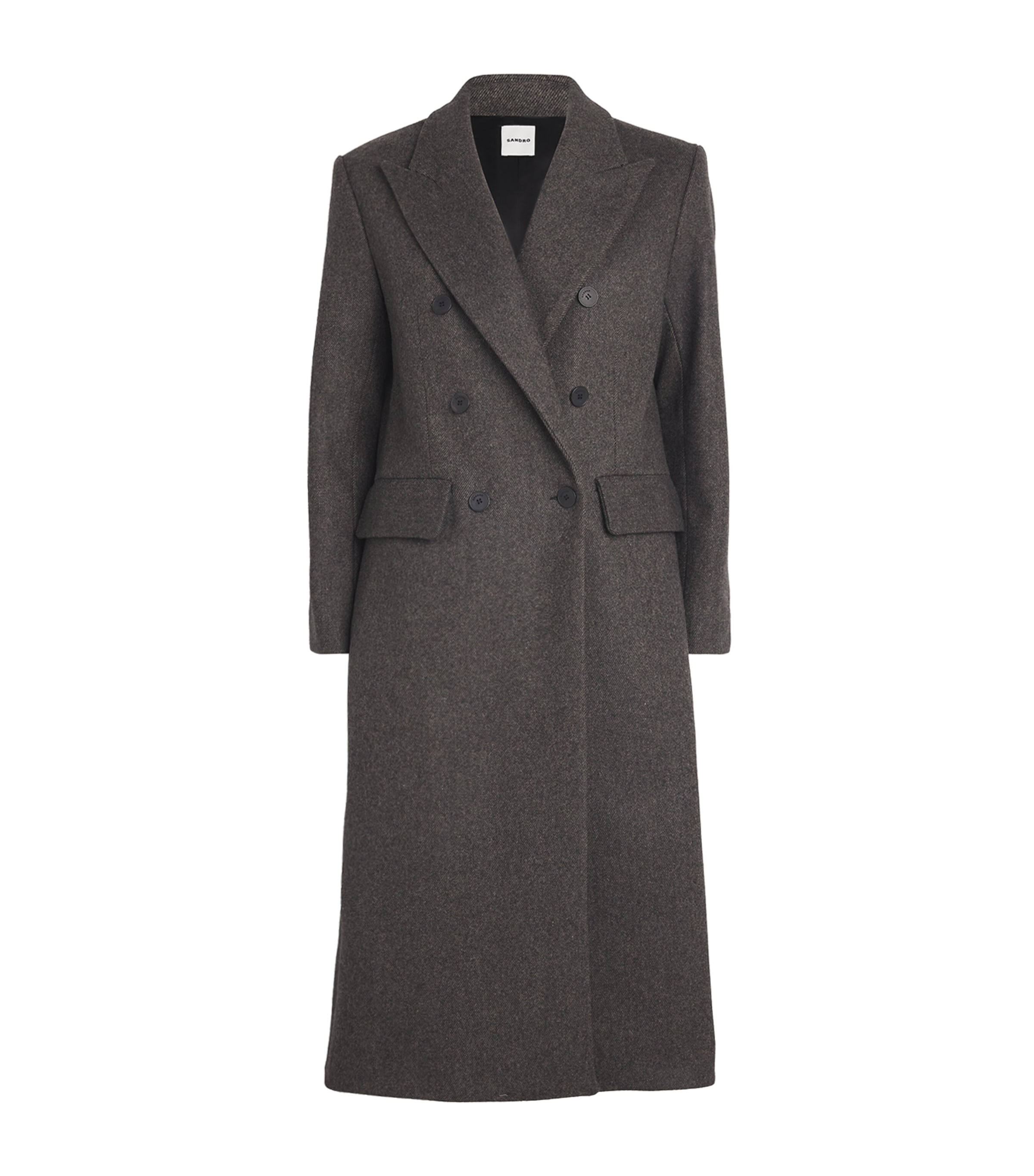 Wool-Blend Double-Breasted Coat DARK GREY Image 1