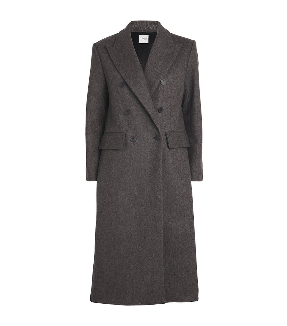 Wool-Blend Double-Breasted Coat DARK GREY Image 1