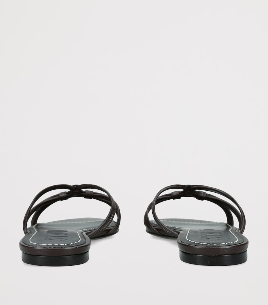 STAUD Leather Carrie Sandals Brown Image 4