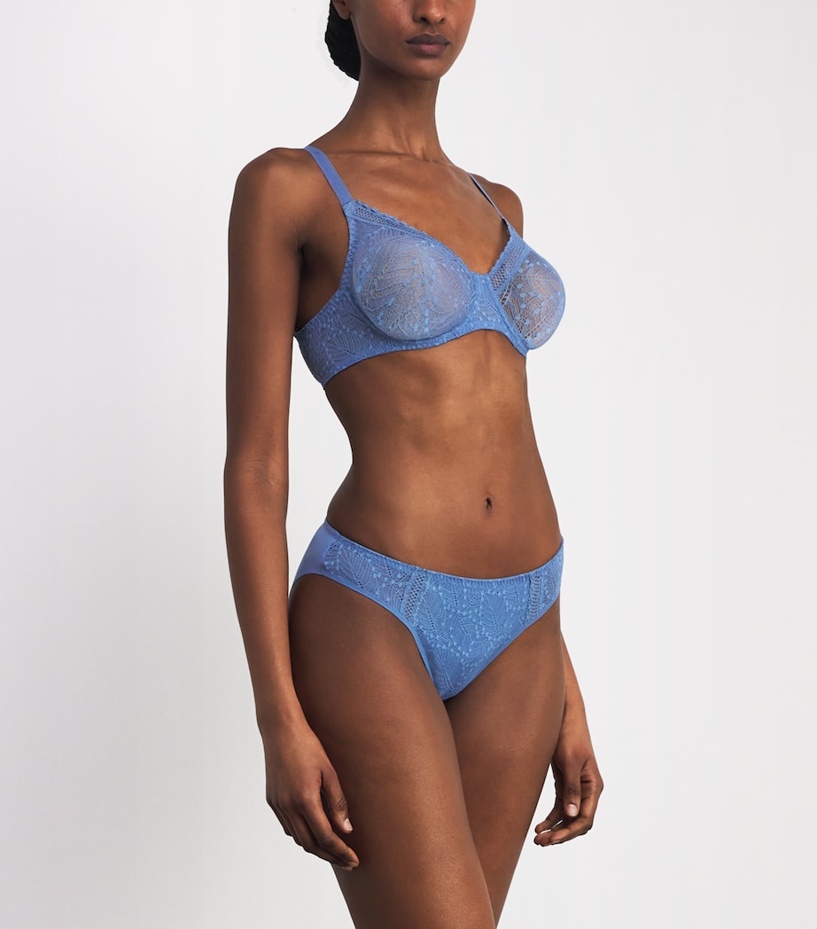 Simone Perele Womens Lace Comète Briefs Chambray Bl Image 2