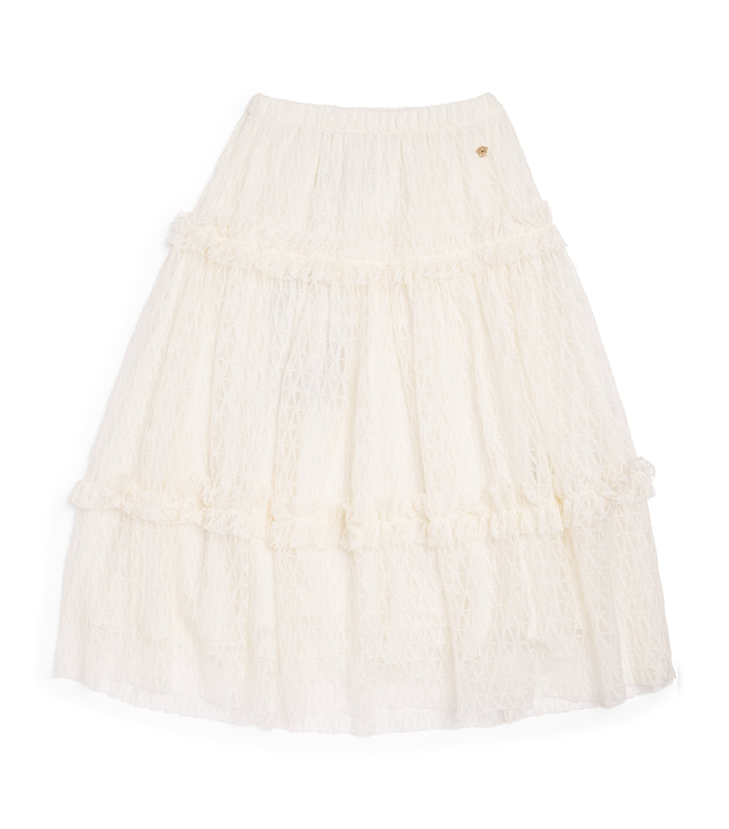 Versace Kids Lace Skirt (6-14 Years) Ivory Image 1