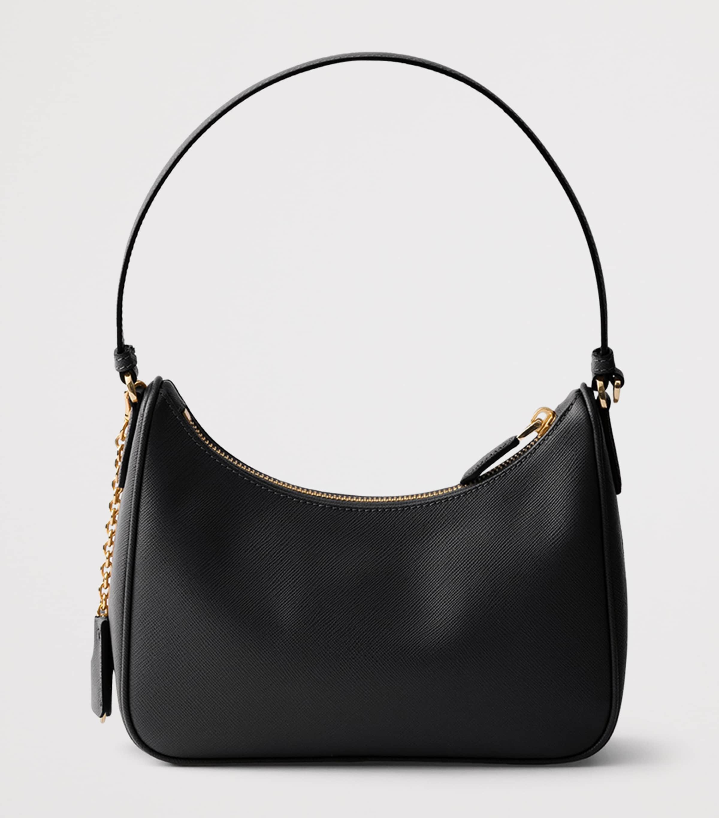 Prada Mini Saffiano Leather Re-Edition 2005 Top-Handle Bag Black Image 3