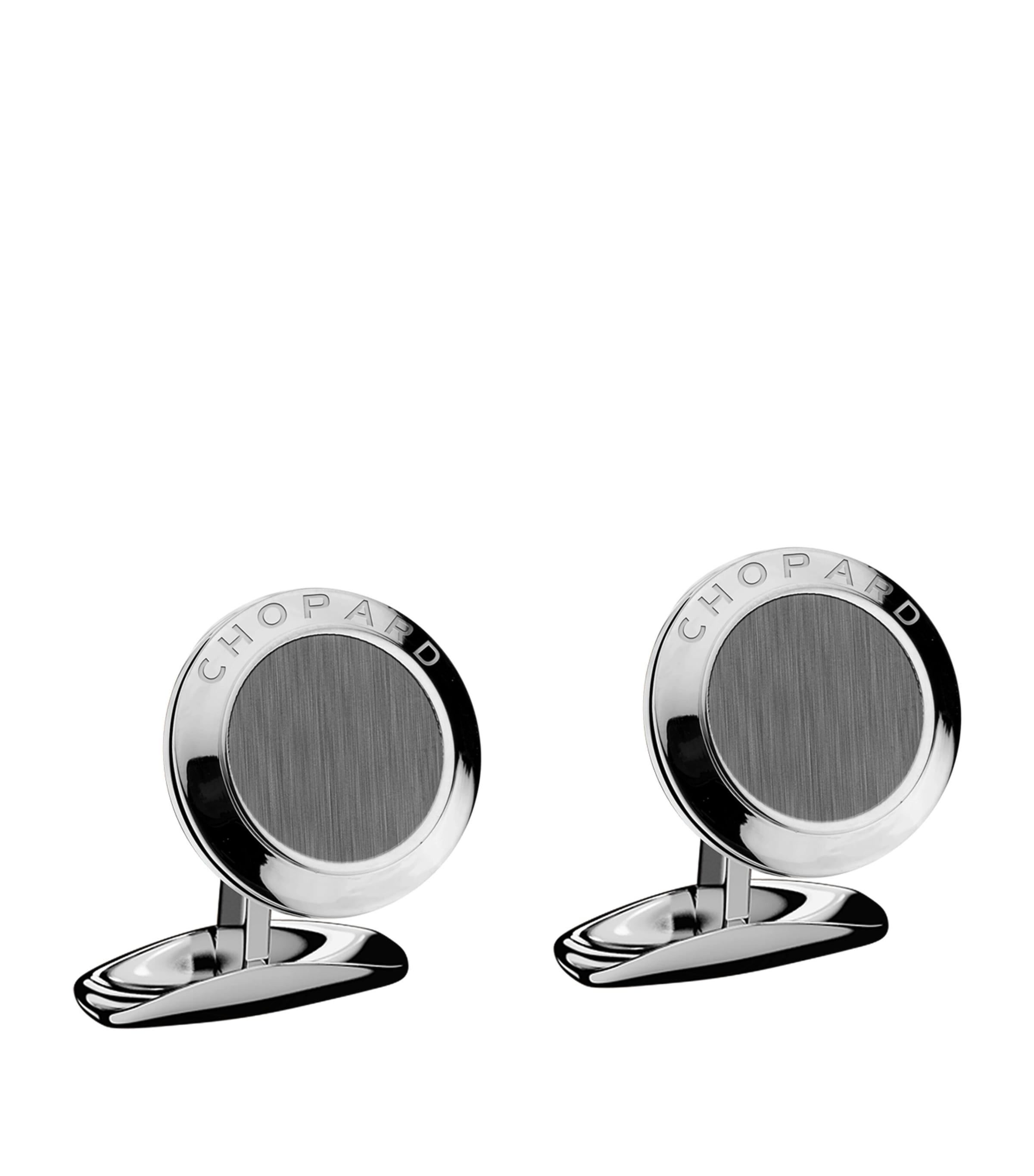 Chopard Stainless Steel Classic Cufflinks In Gray