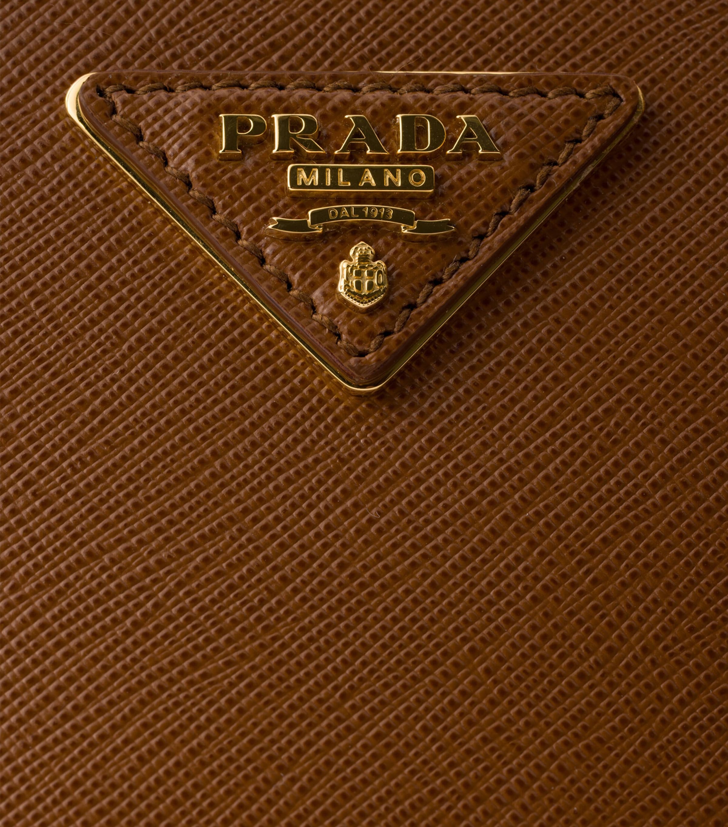 Prada Medium Leather Galleria Top-Handle Bag Brown Image 6