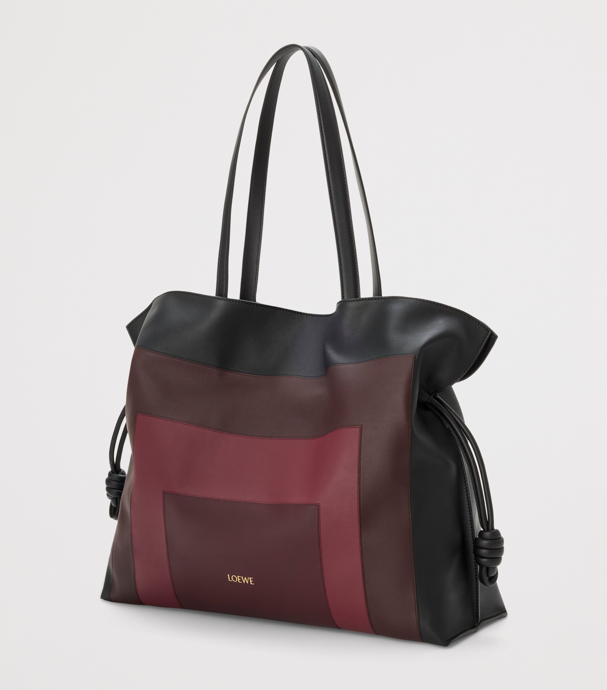 LOEWE x Albers Leather Flamenco Purse Black/burgundy Image 3