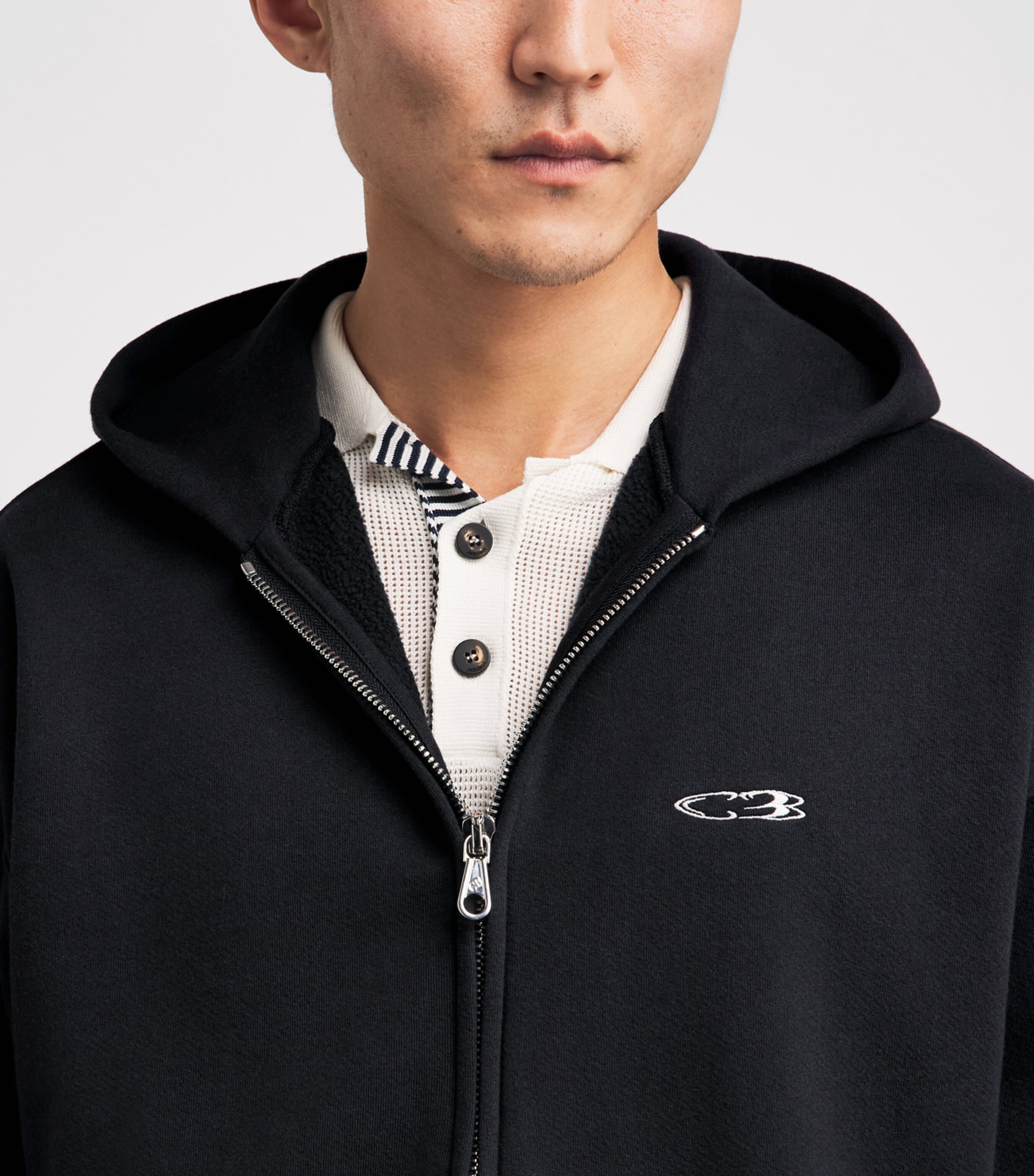 Cole Buxton Mens Cotton Surf Hoodie Vintage Navy Image 3