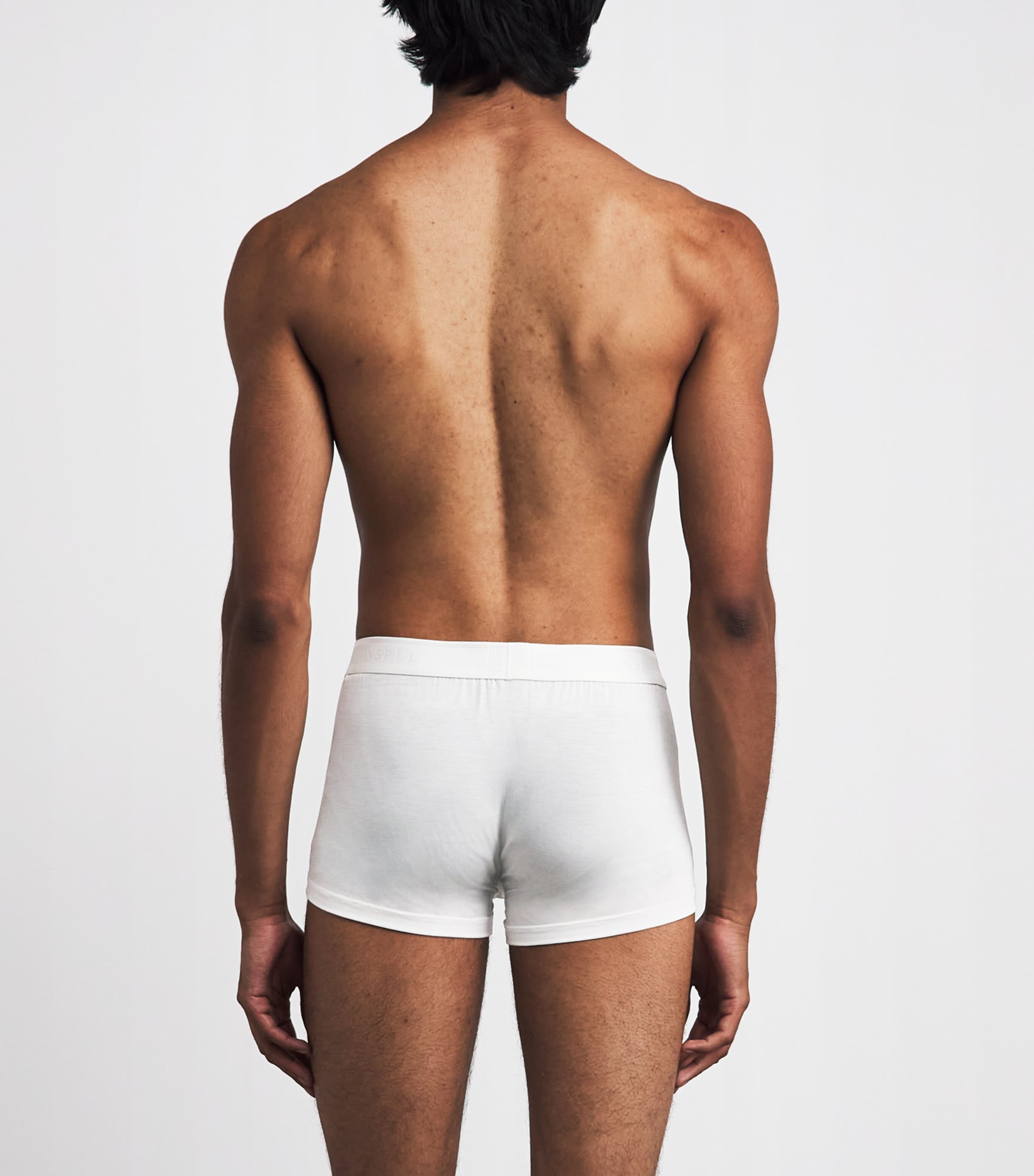 Sunspel Mens Stretch-Tencel Trunks Whaa White Image 3