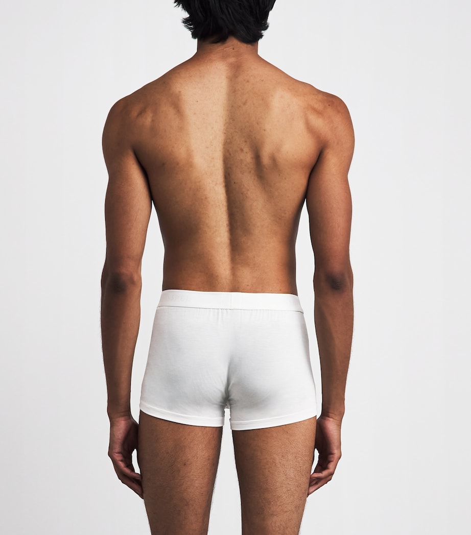 Sunspel Mens Stretch-Tencel Trunks Whaa White Image 3
