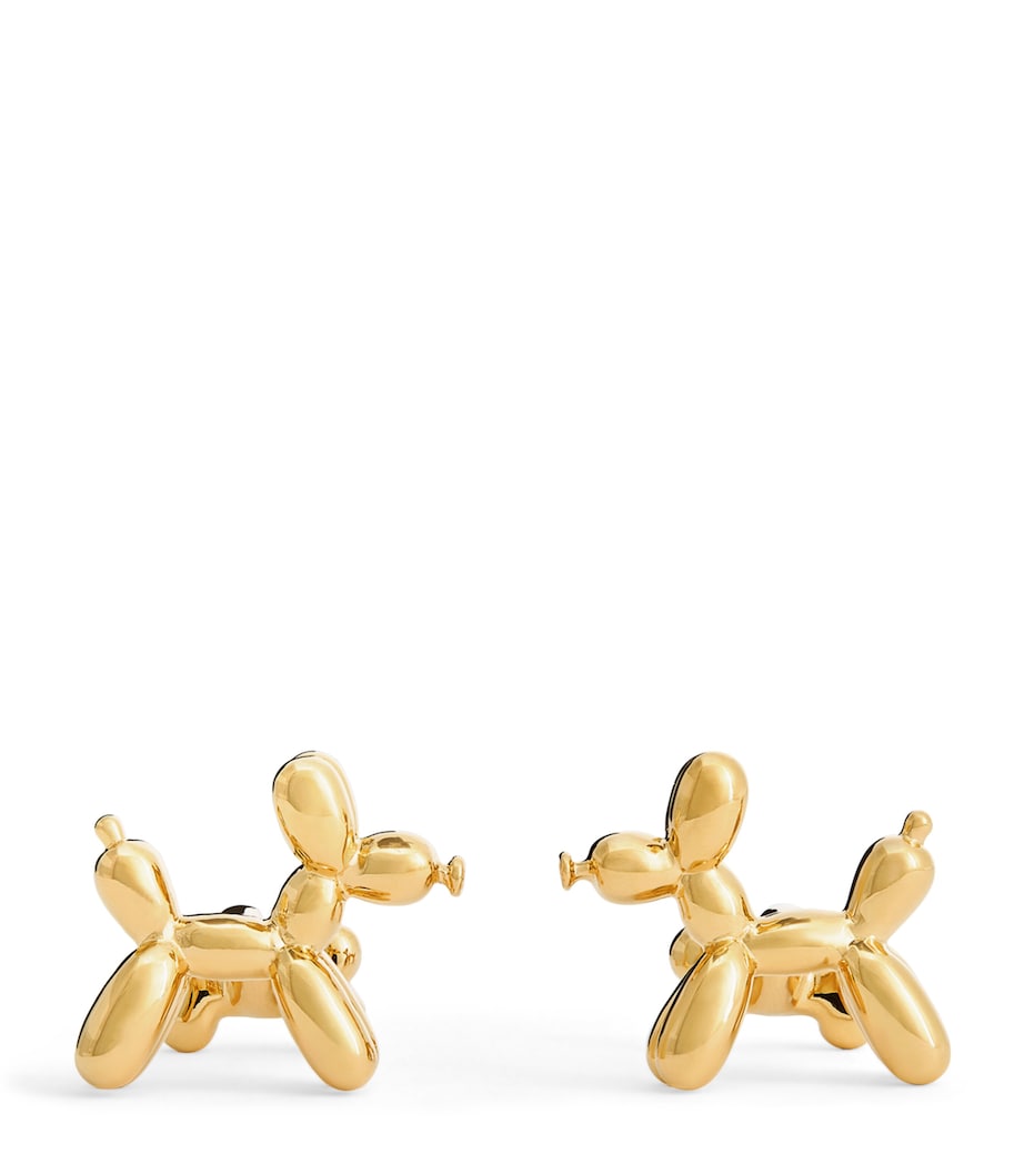 Babette Wasserman Gold-Plated Balloon Dog Cufflinks Gold Image 1