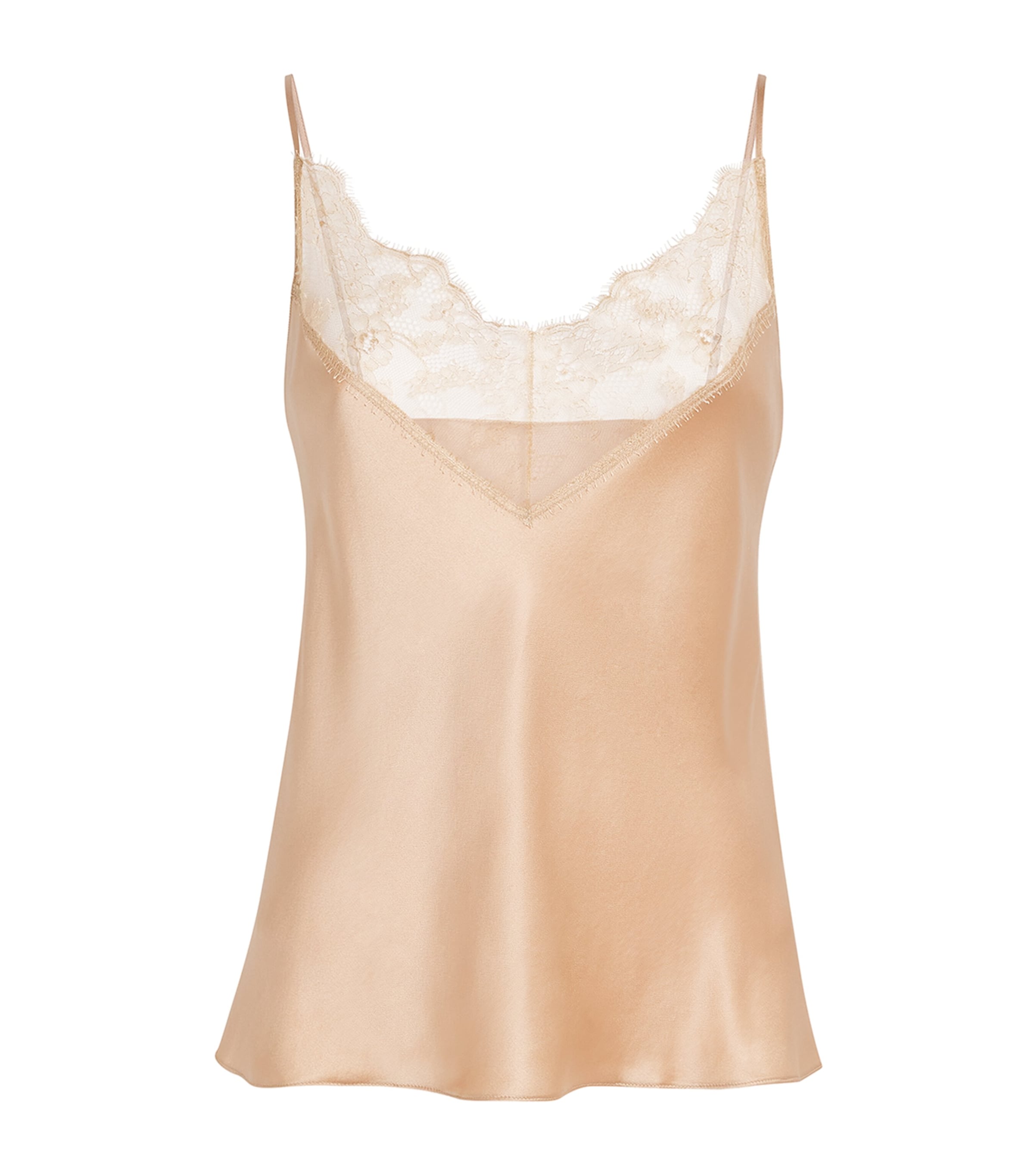 Carine Gilson Womens Silk-Lace Louise Cami Top Moka / Moka Image 1