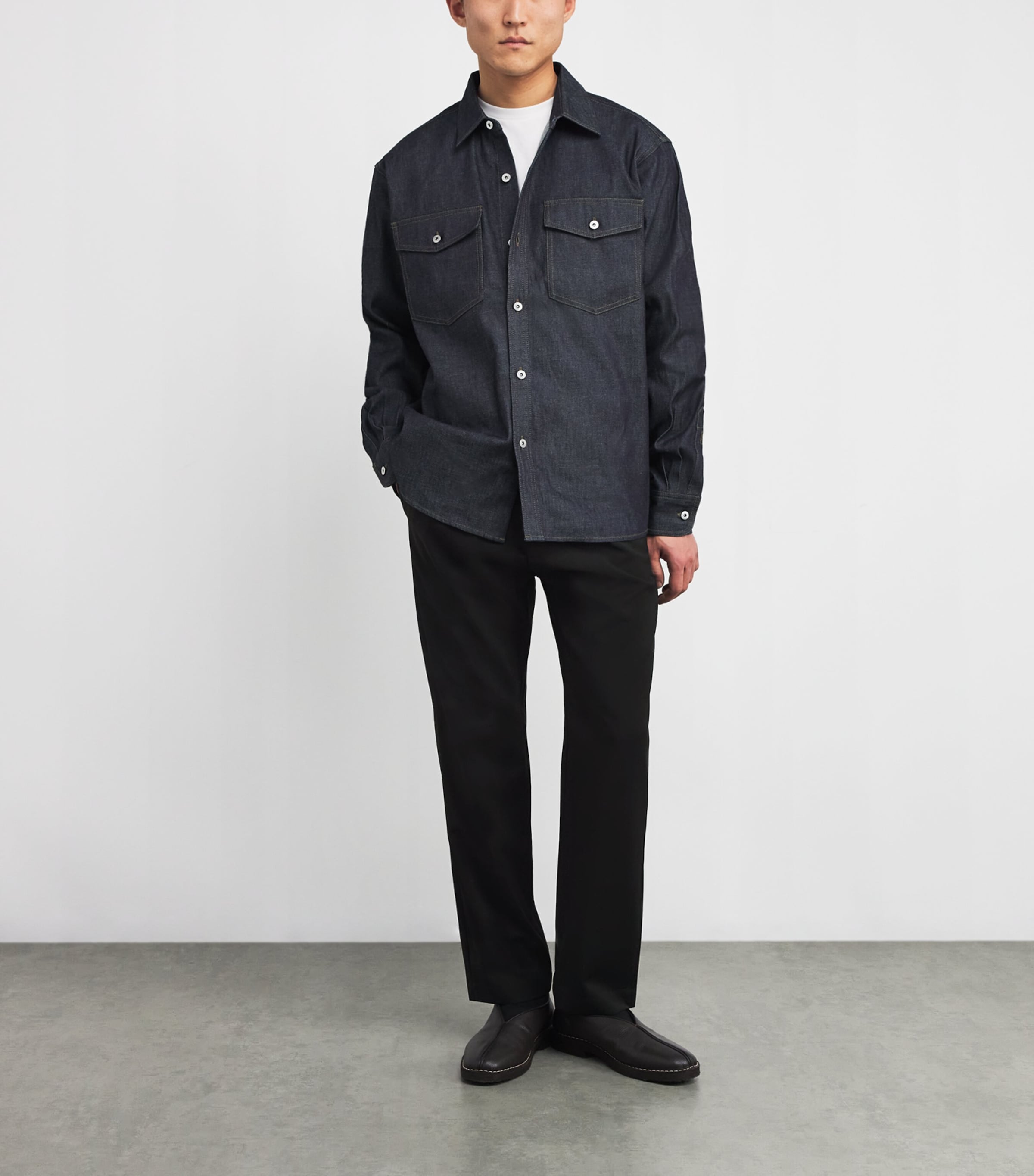 Virgin Wool Drawstring Trousers 590 NERO Image 2