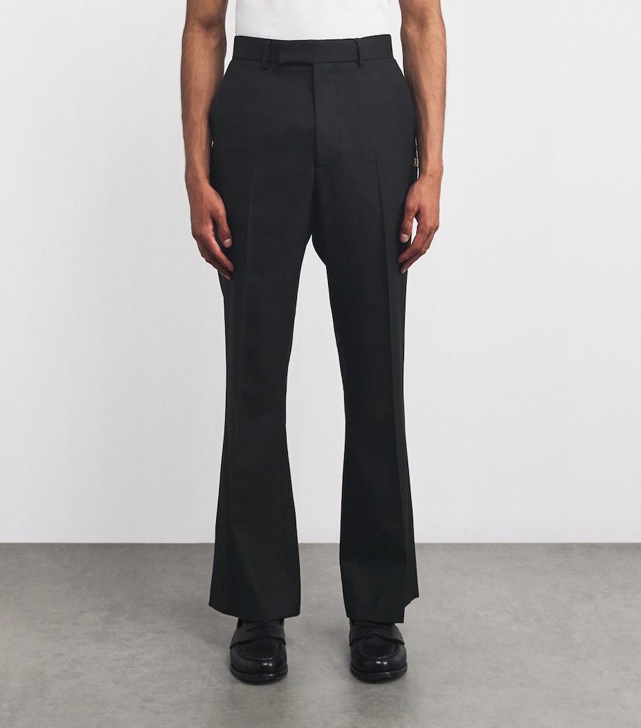 Flared Tailored Trousers BLACK Image 3