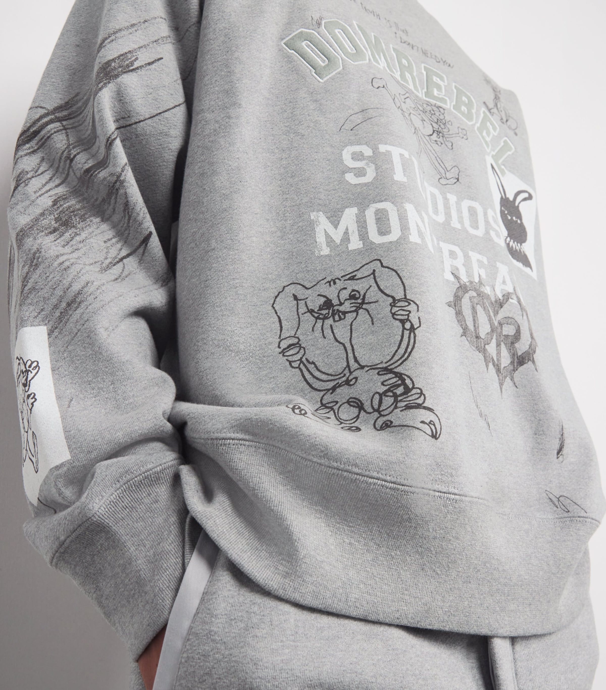 Cotton College Logo Sweatshirt HEATHER GREY Image 6