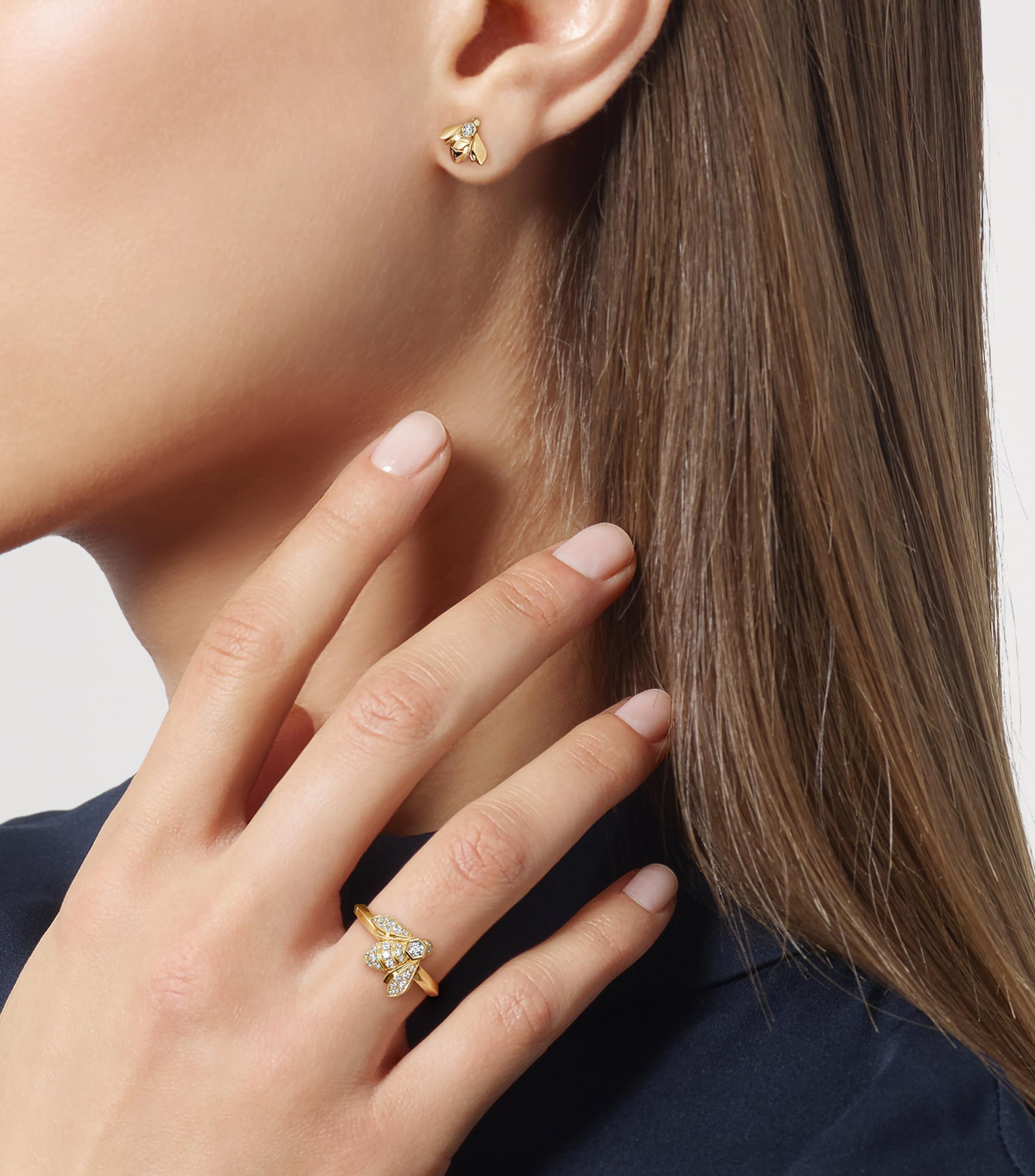 Yellow Gold and Diamond Bee de Chaumet Single Earring YELLOW GOLD Image 4