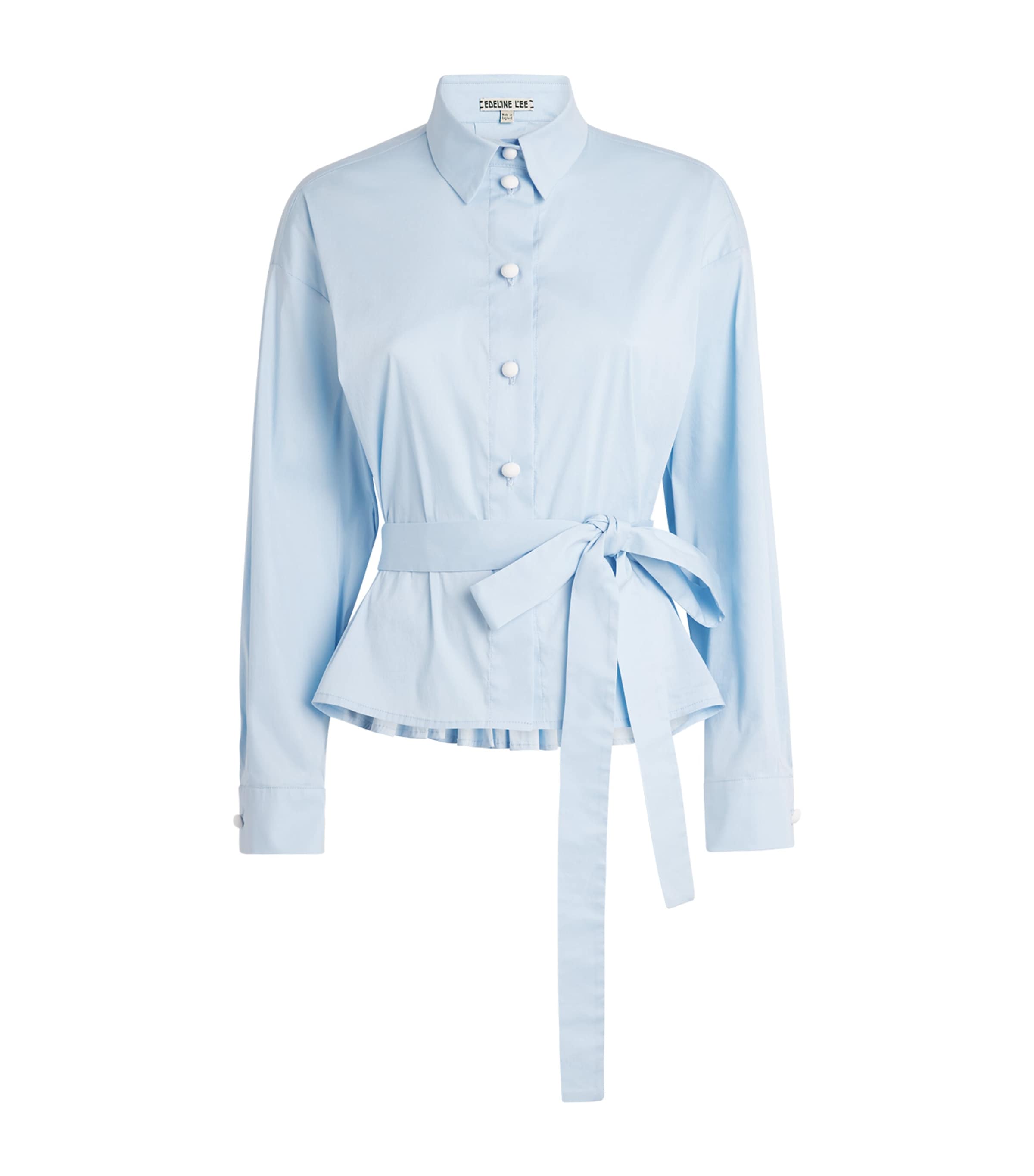 Edeline Lee Cinched Lola Shirt In Blue