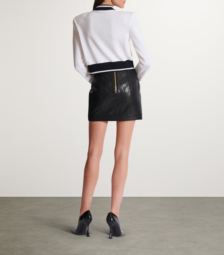 Signature Button-Detail Cardigan GAB BLANC/NOIR Image 7