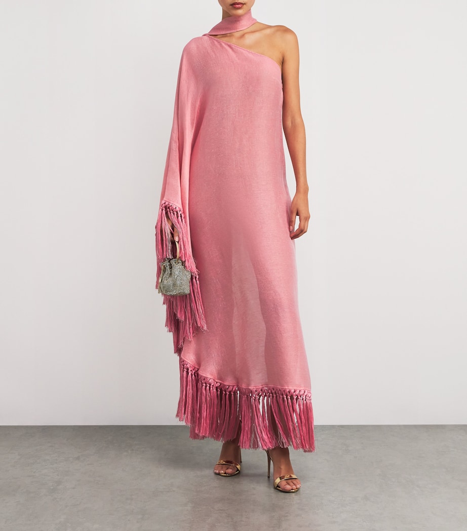 Linen-Blend Arno Maxi Dress ORCHID PINK Image 2