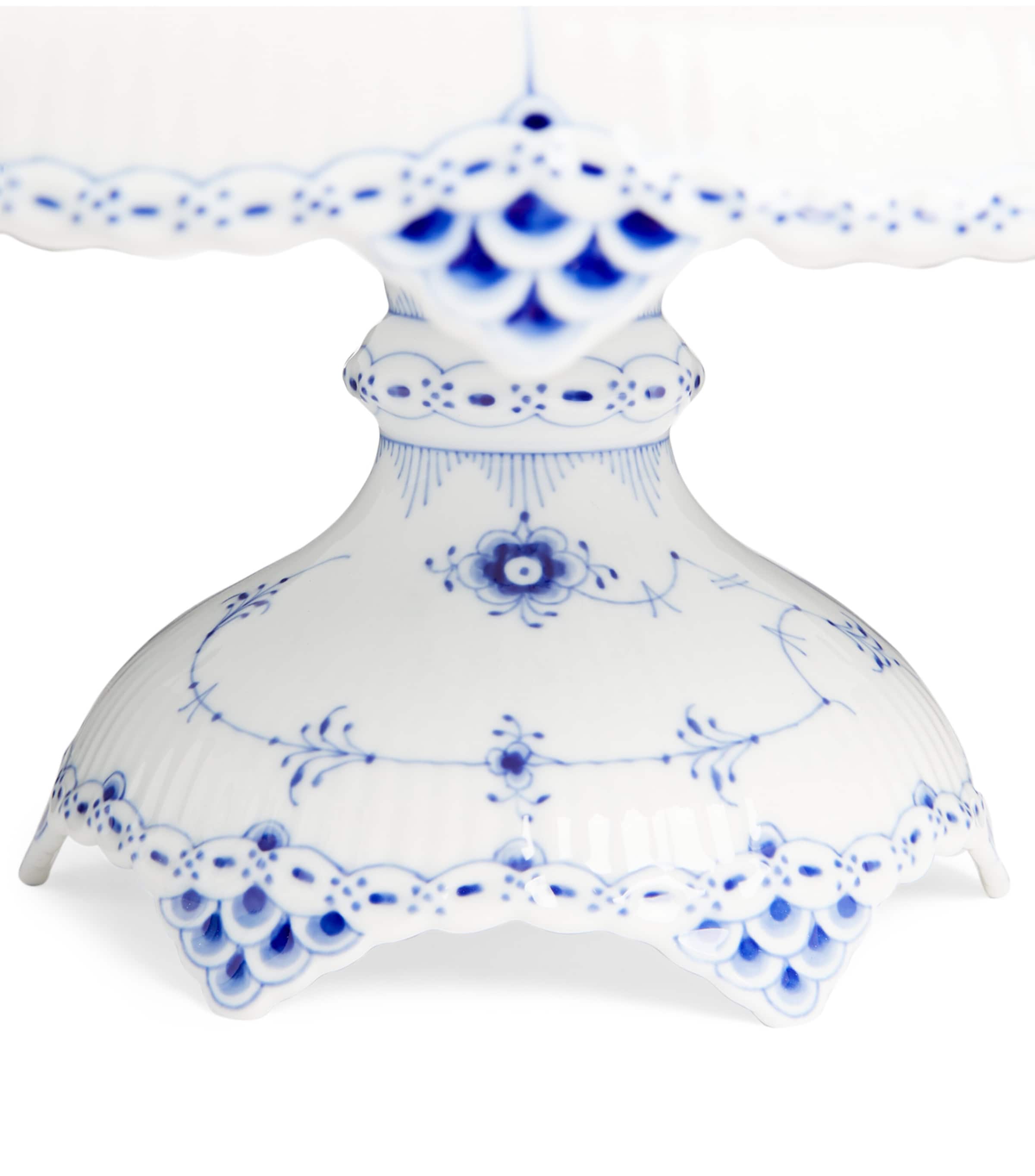 Blue Fluted Full Lace Cake Stand BLUE Image 4