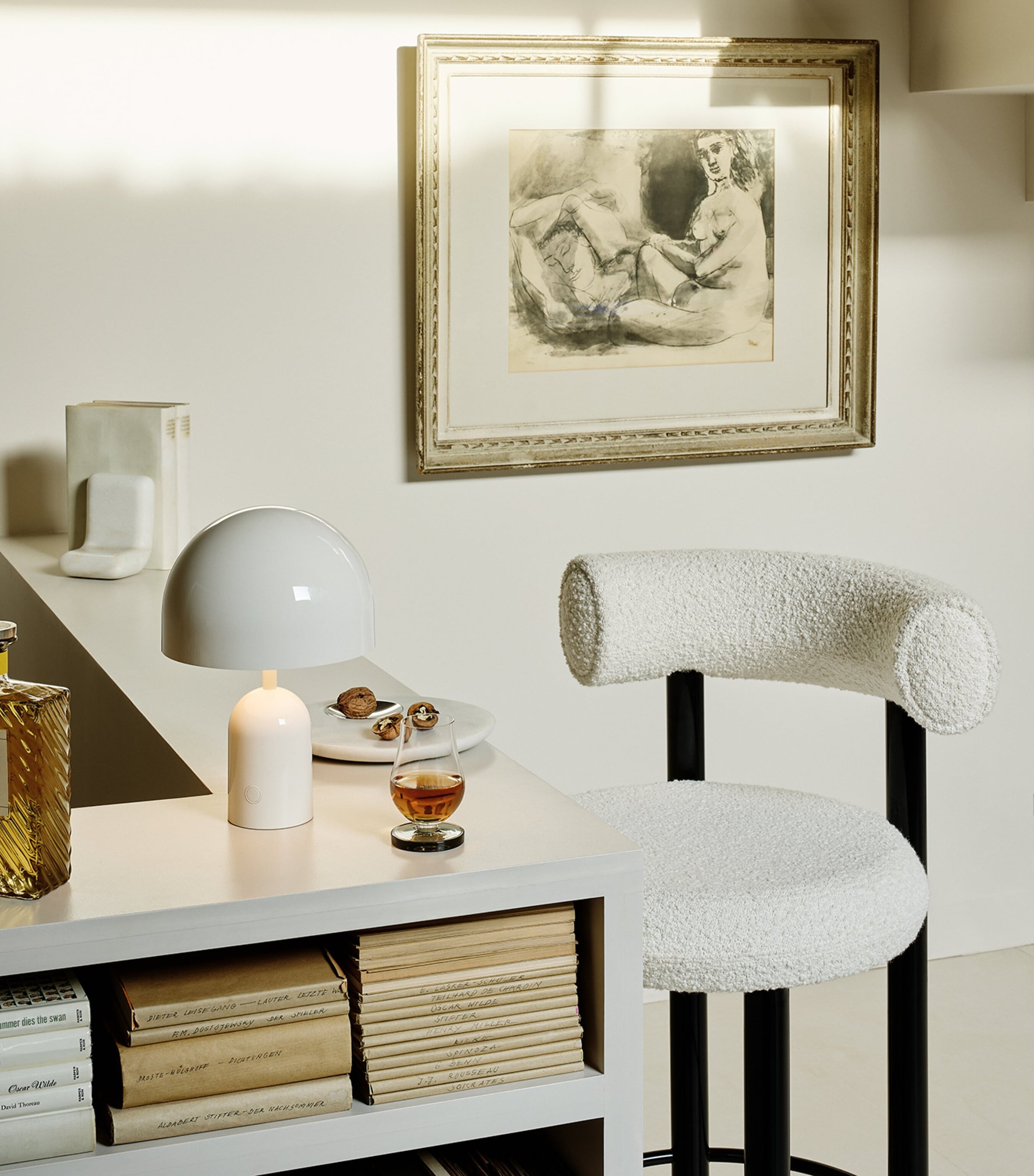 Portable Bell Table Lamp WHITE Image 4