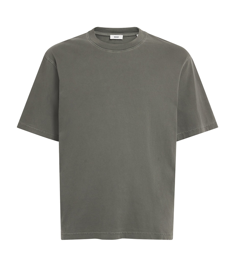 AGOLDE Mens Cotton Asha T-Shirt Millstone Image 1
