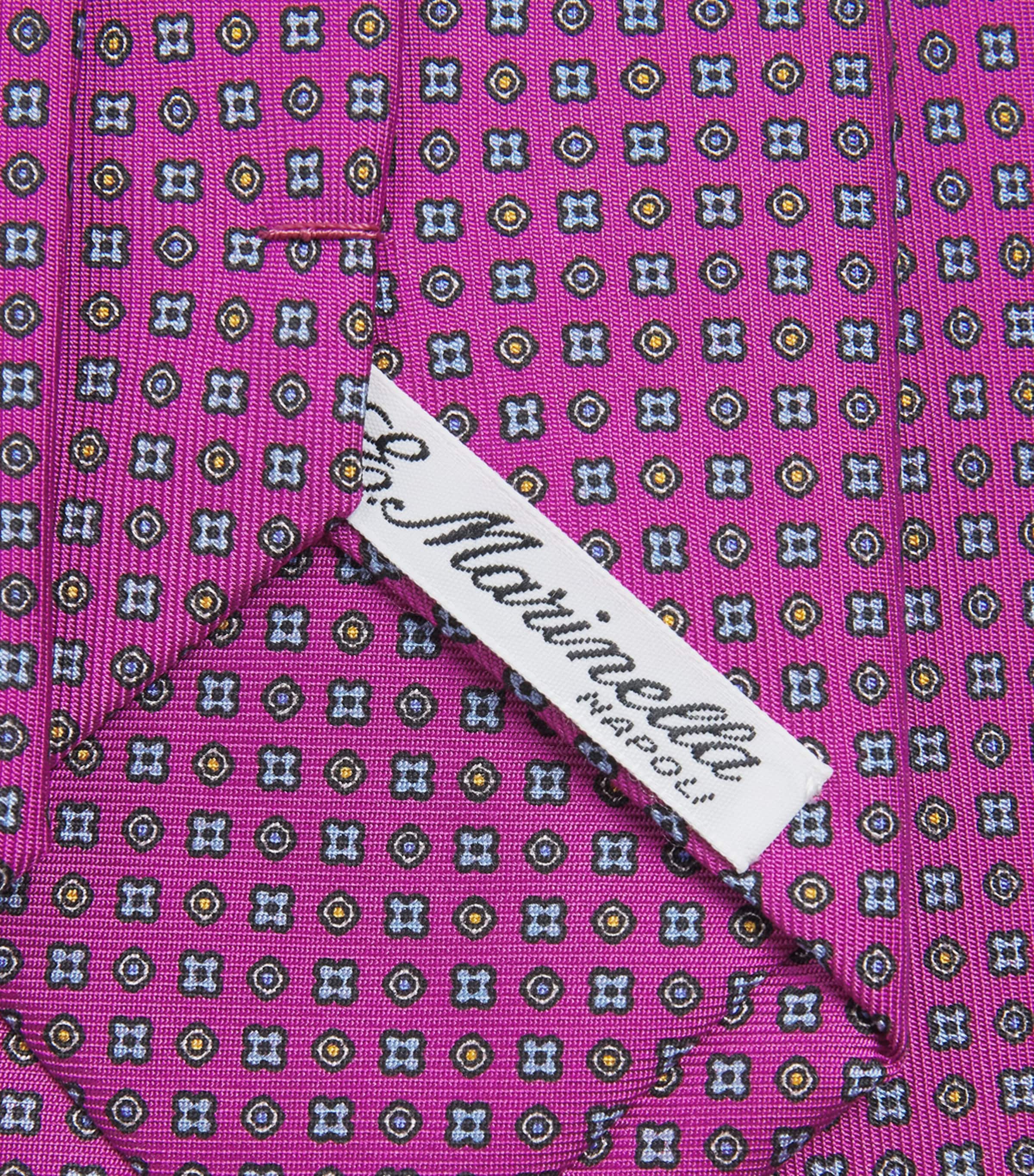 E. Marinella Silk Geometric Tie Purple Image 3