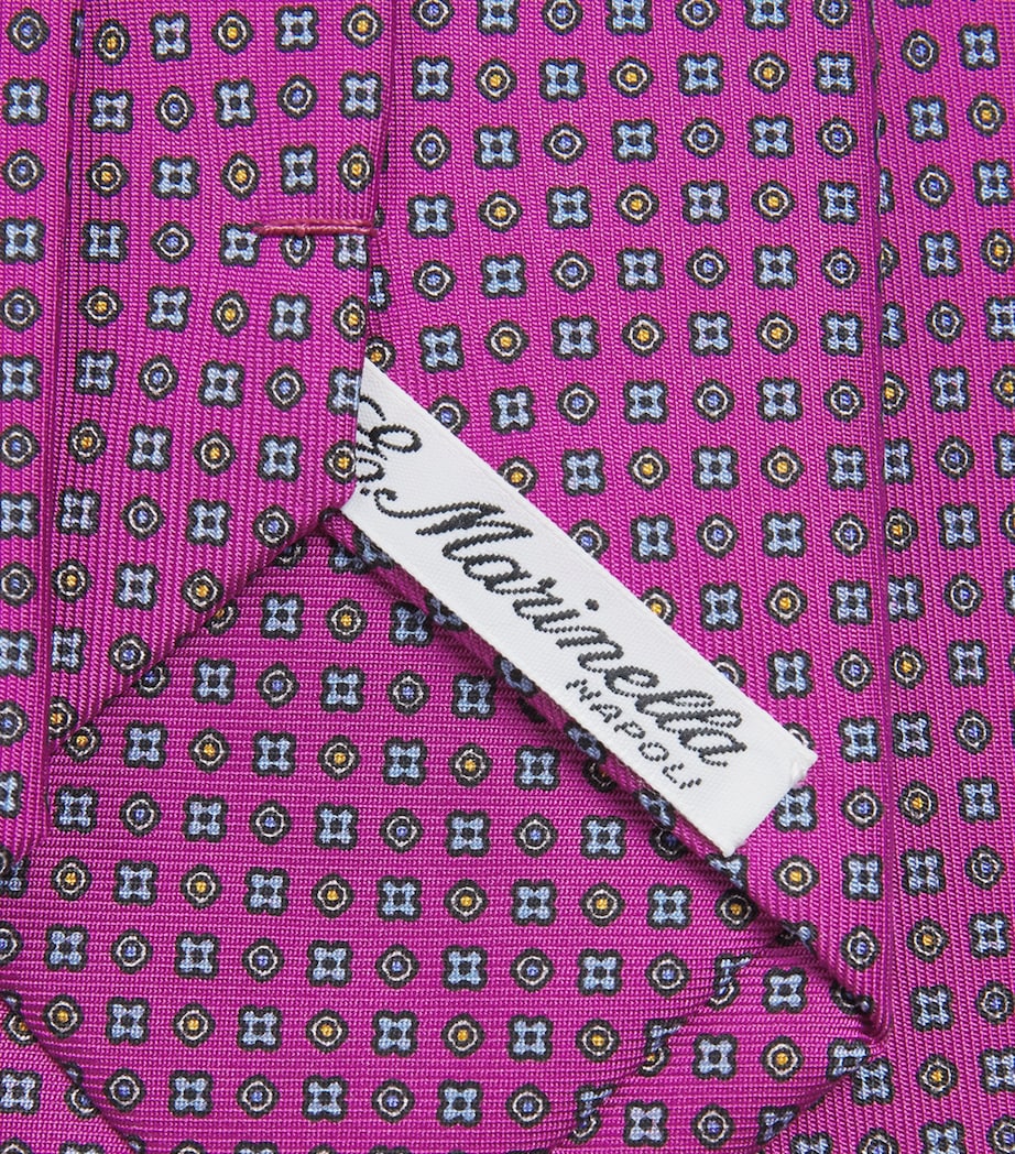 E. Marinella Silk Geometric Tie Purple Image 3