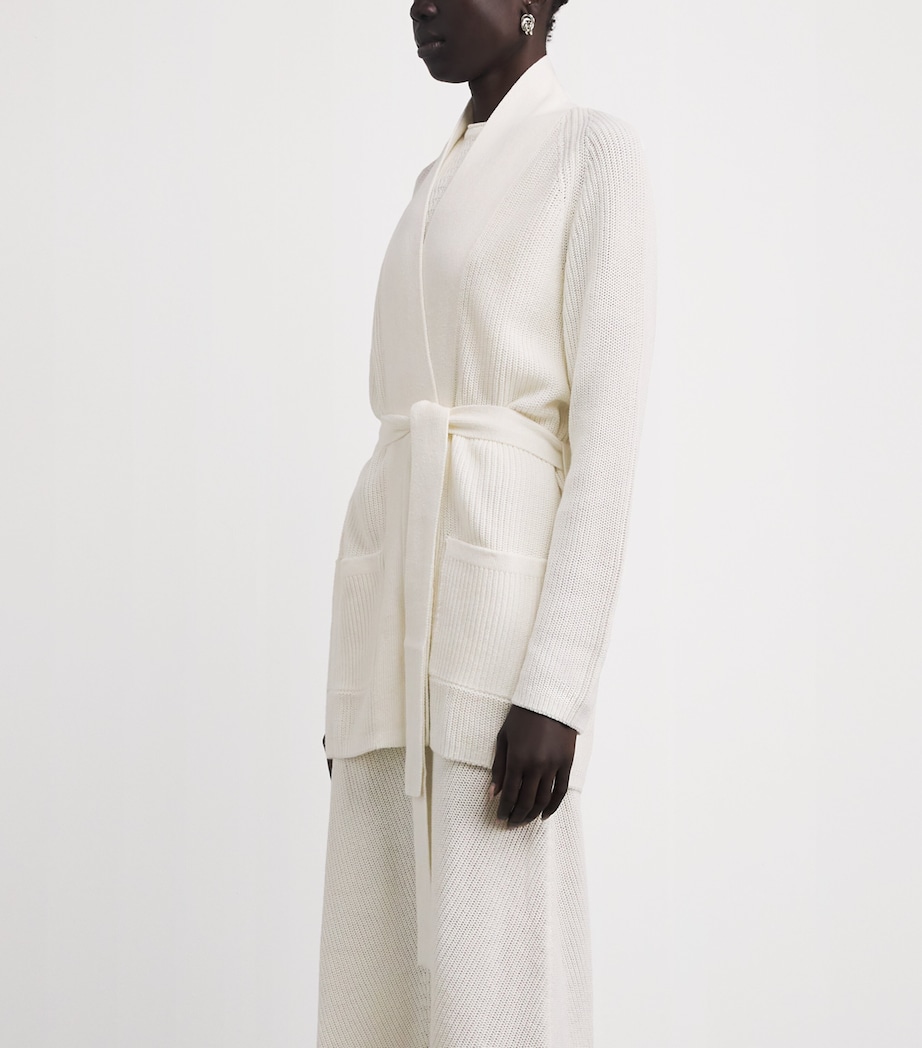 Falke Womens Knitted Tie Cardigan Off White Image 4