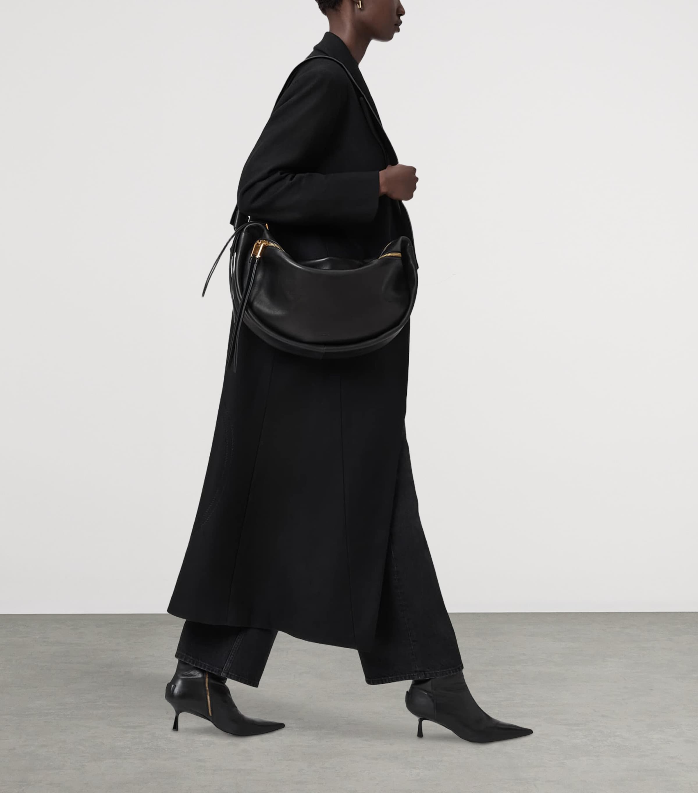 Leather Noemie Shoulder Bag BLACK Image 2